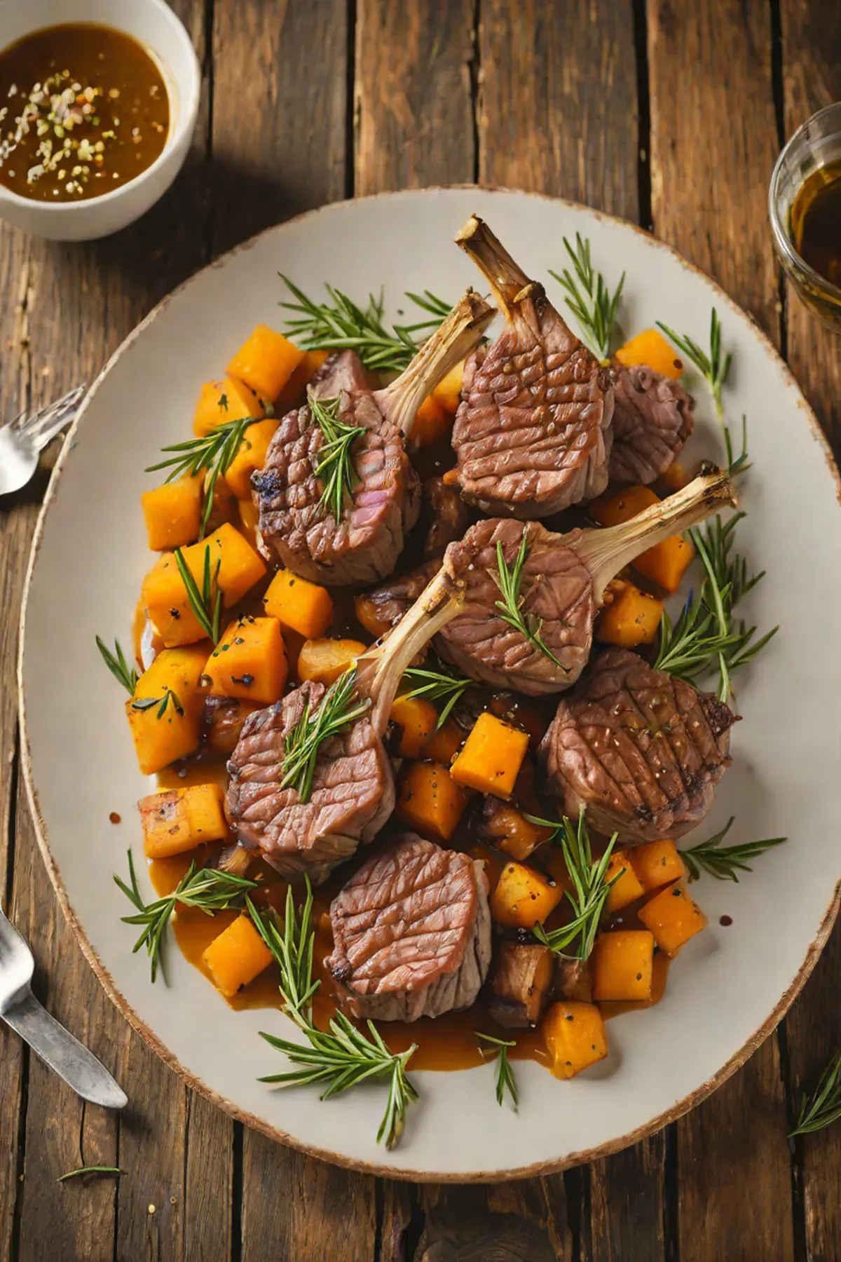 Grilled Lamb with Butternut Squash