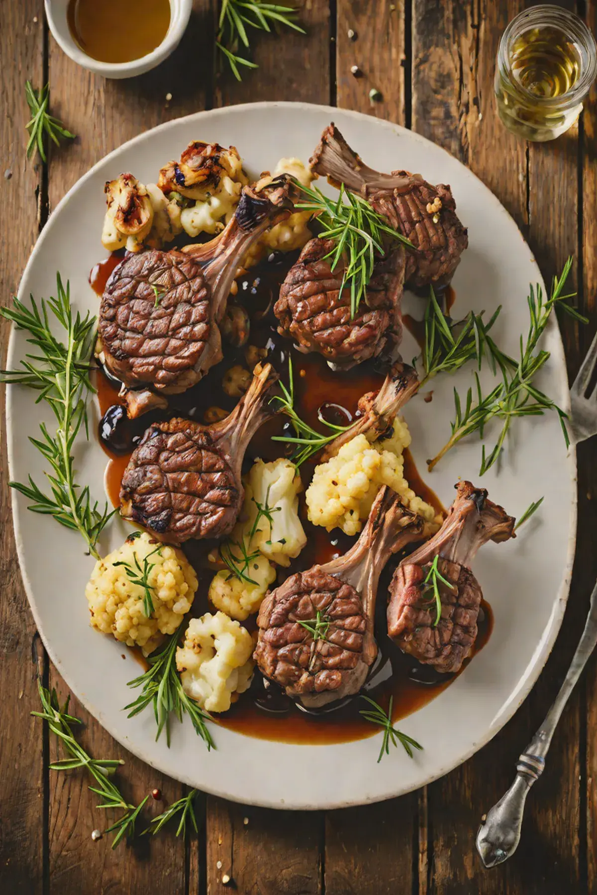 Grilled Lamb with Cauliflower
