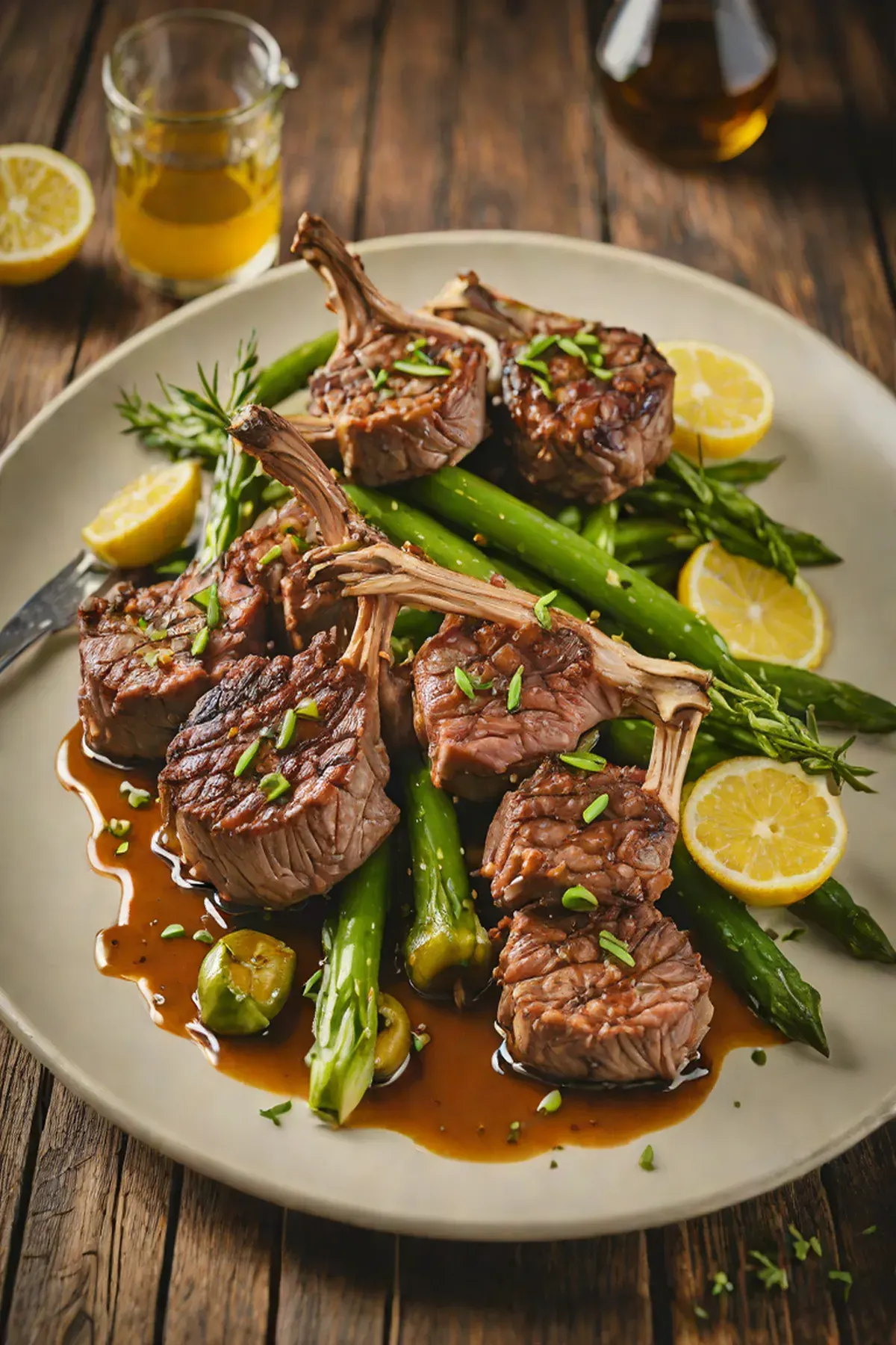 Grilled Lamb with Okra