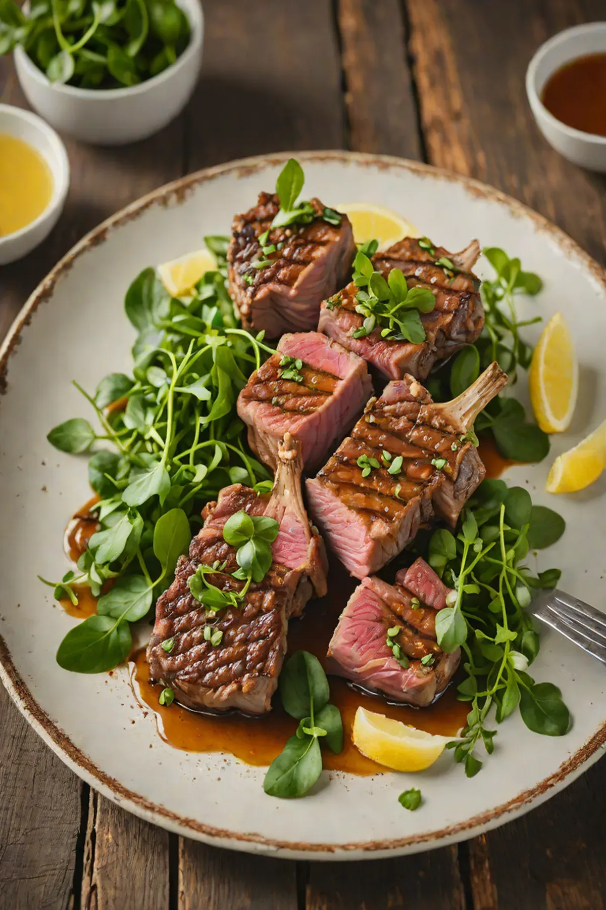 Grilled Lamb with Watercress