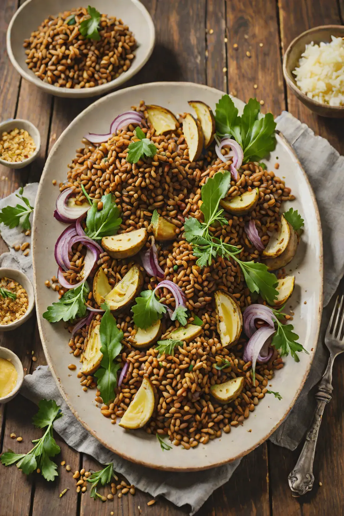 Grilled Lentils with Artichoke