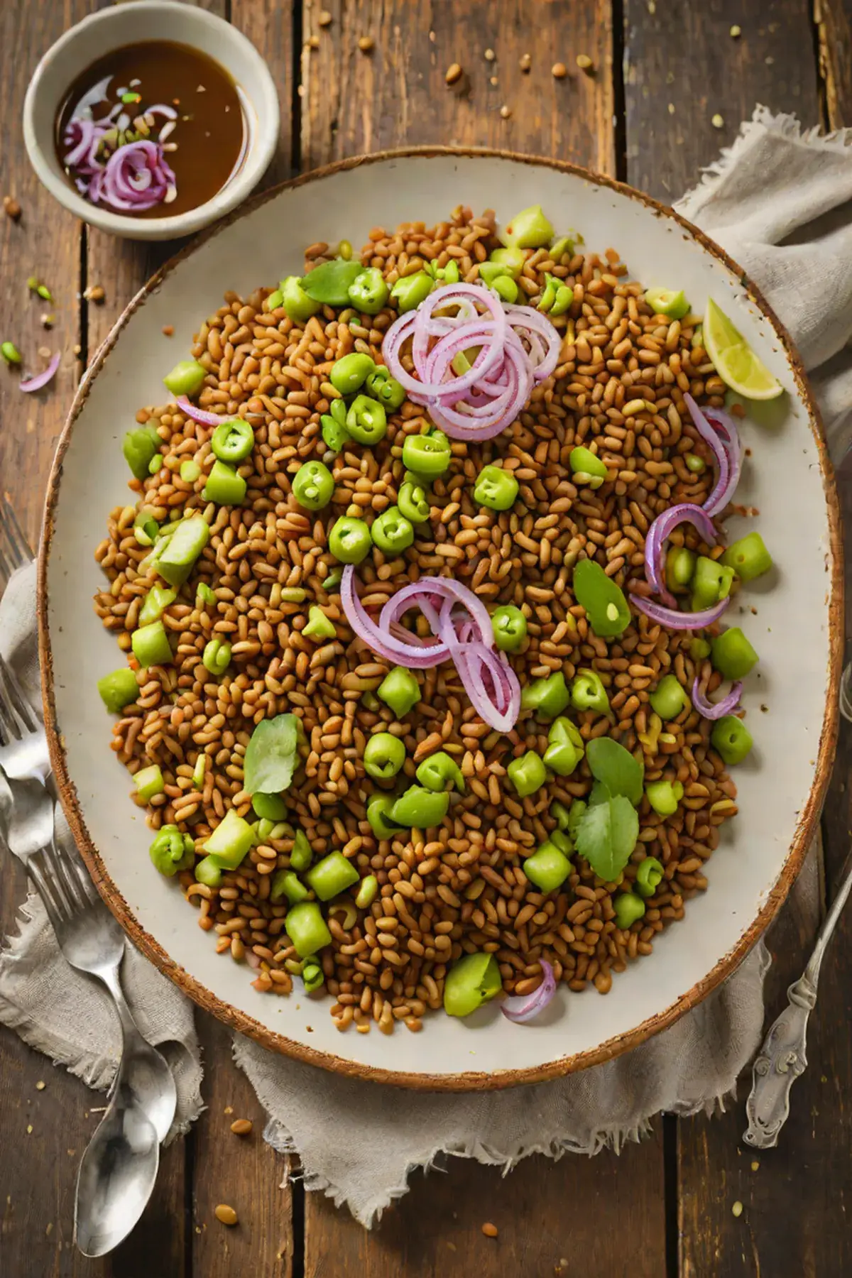 Grilled Lentils with Edamame