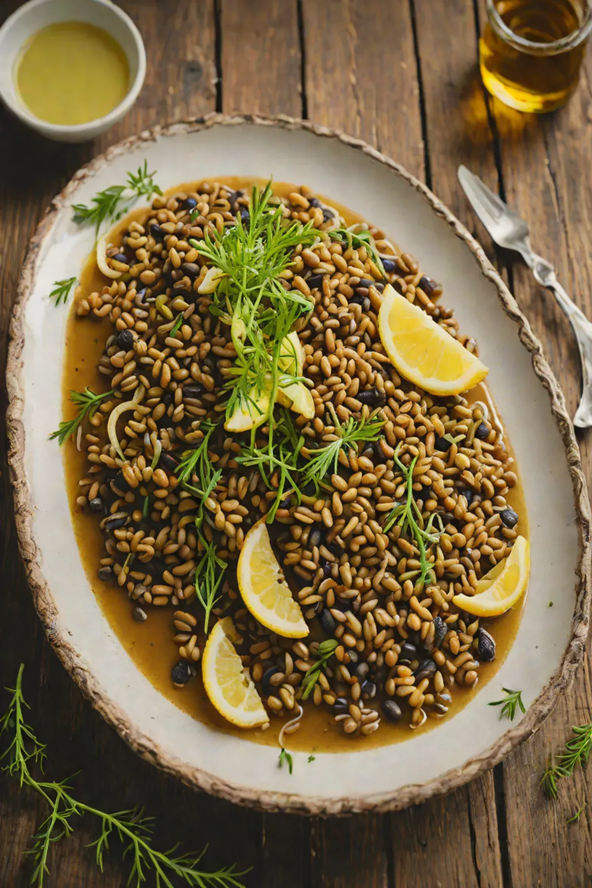 Grilled Lentils with Fennel