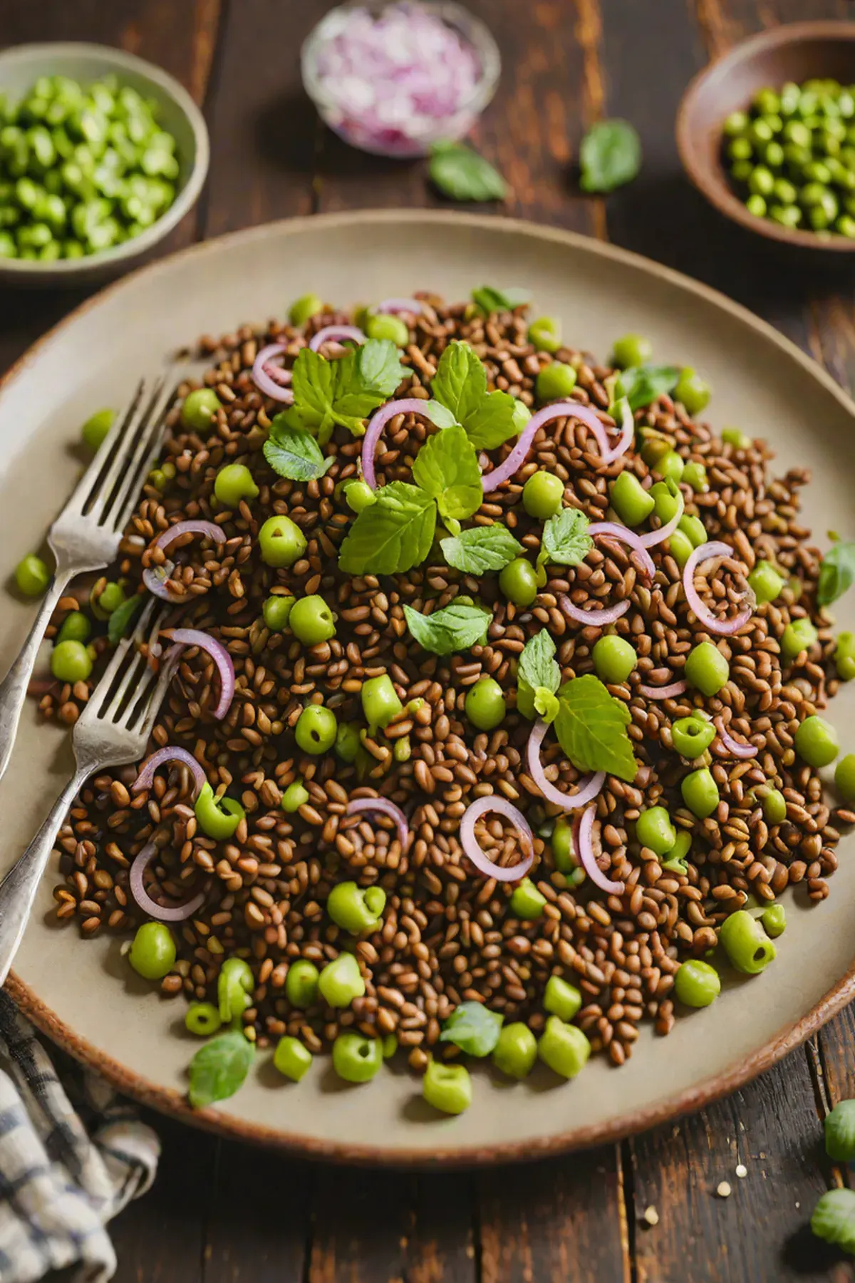 Grilled Lentils with Pea