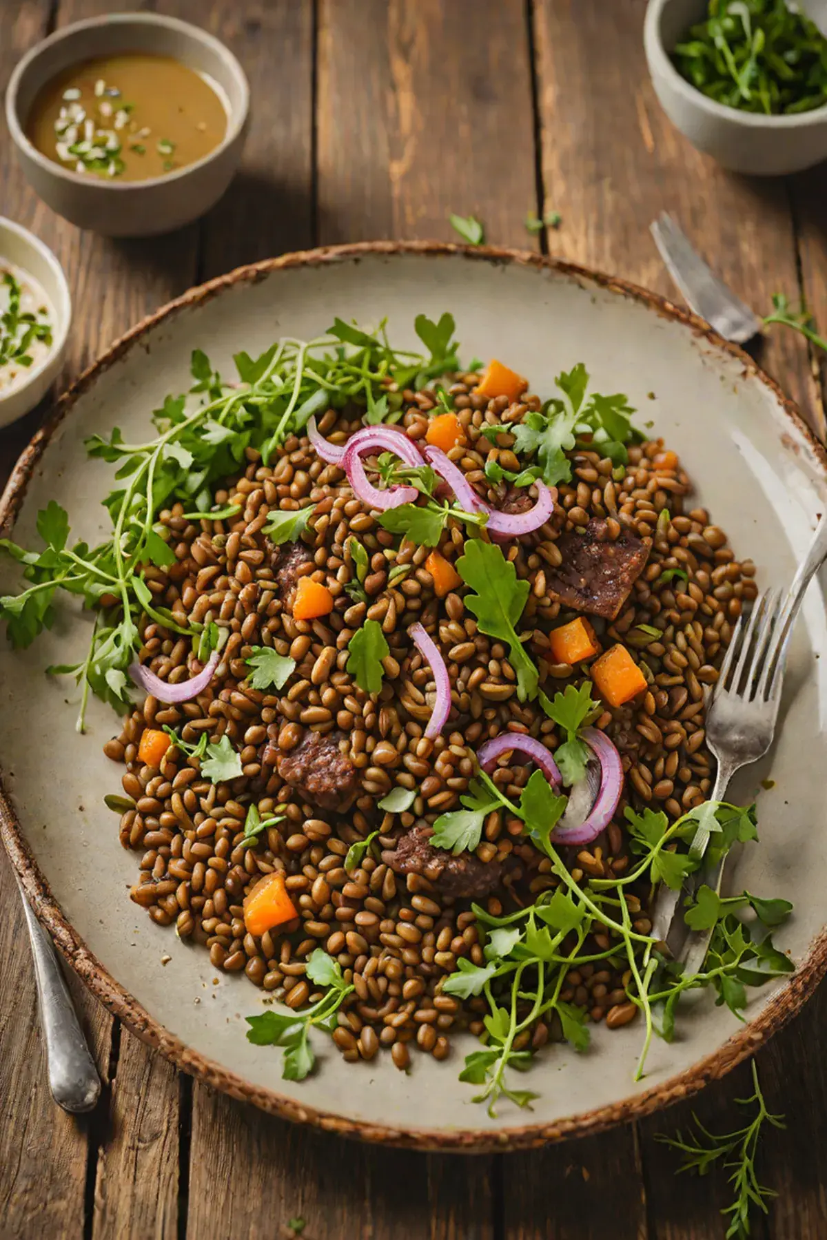Grilled Lentils with Rocket