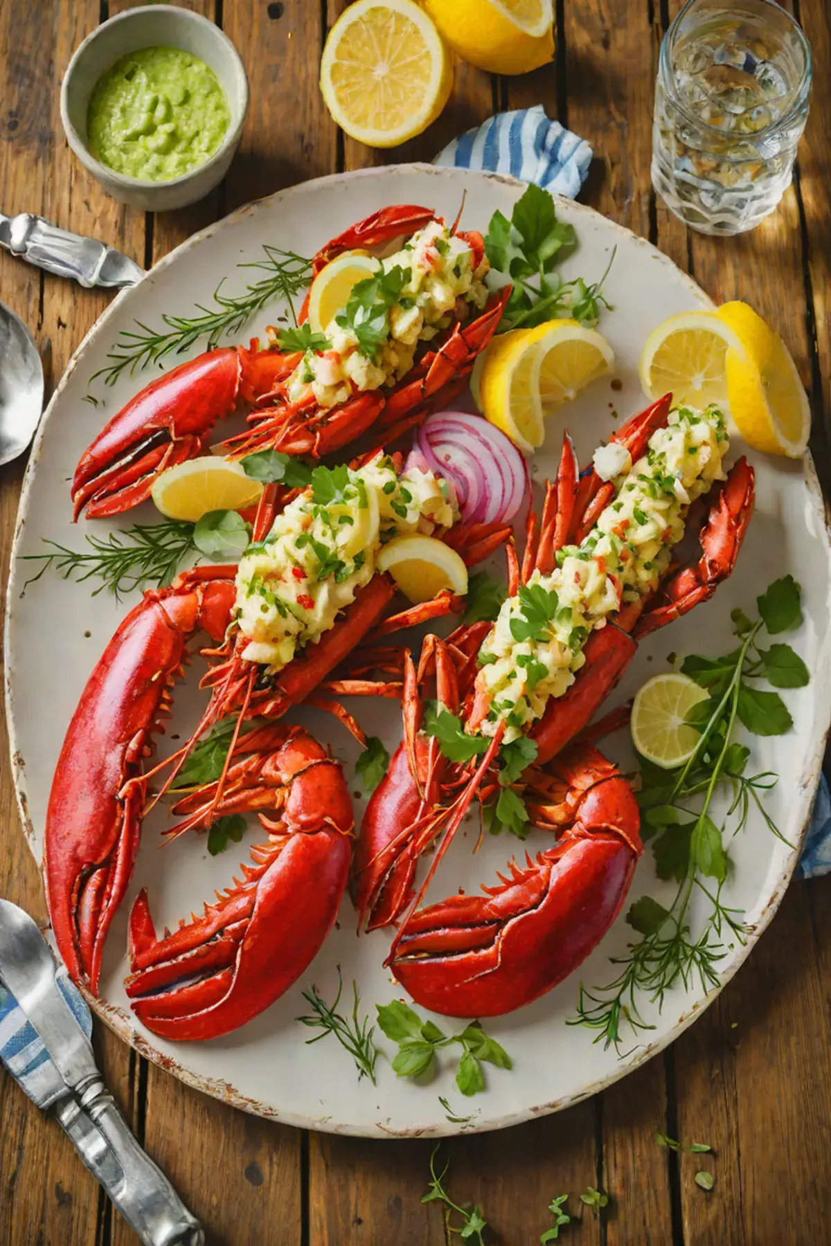 Grilled Lobster with Radish and Herb Butter