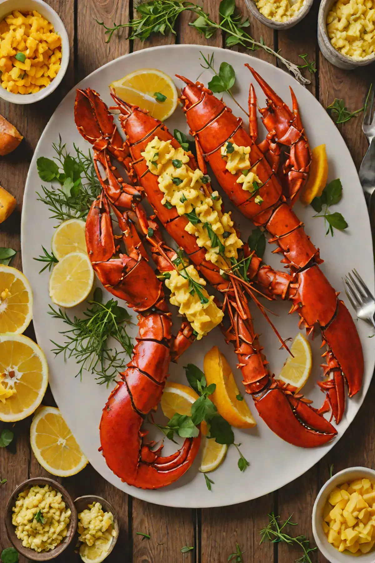 Grilled Lobster with Sweet Potato and Citrus Butter