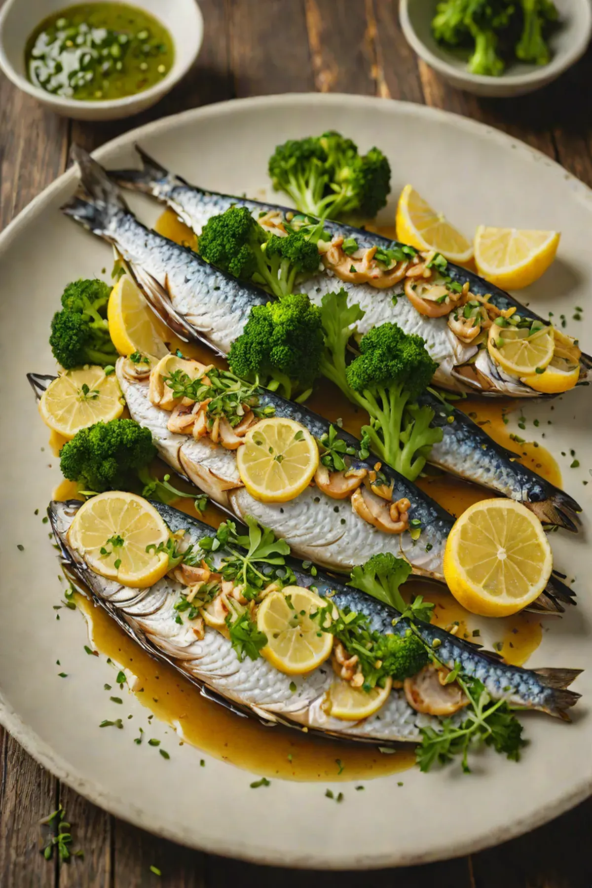 Grilled Mackerel with Broccoli