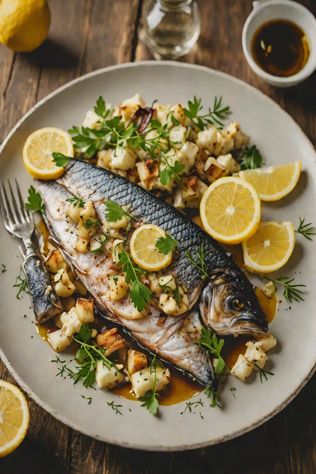 Grilled Mackerel with Cauliflower