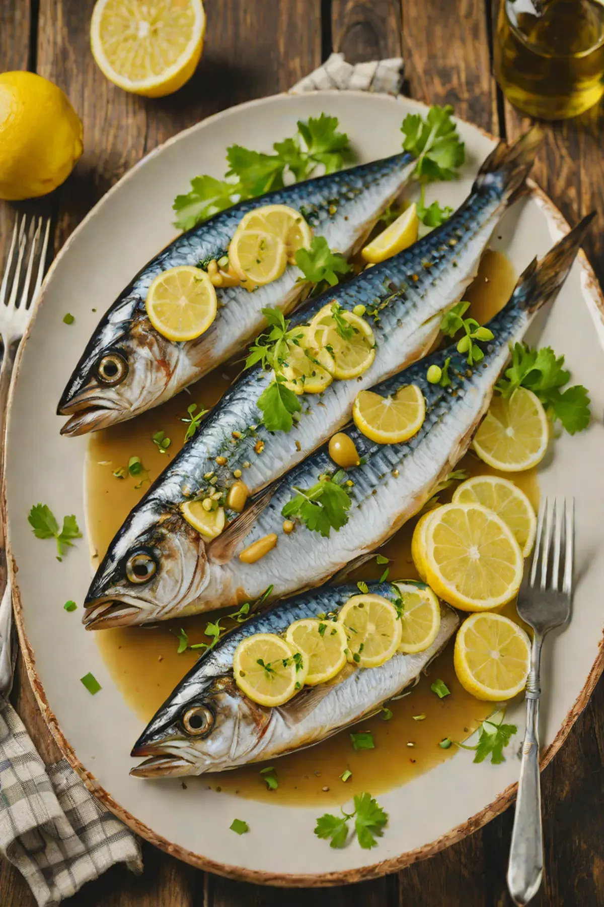 Grilled Mackerel with Celery
