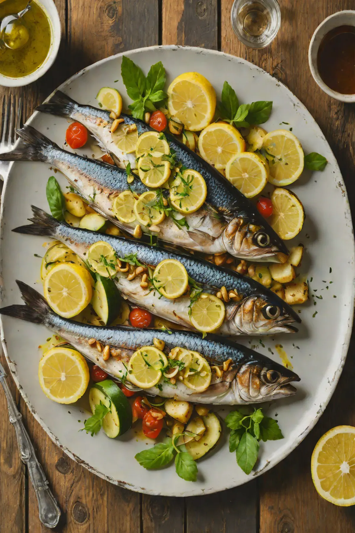 Grilled Mackerel with Courgette