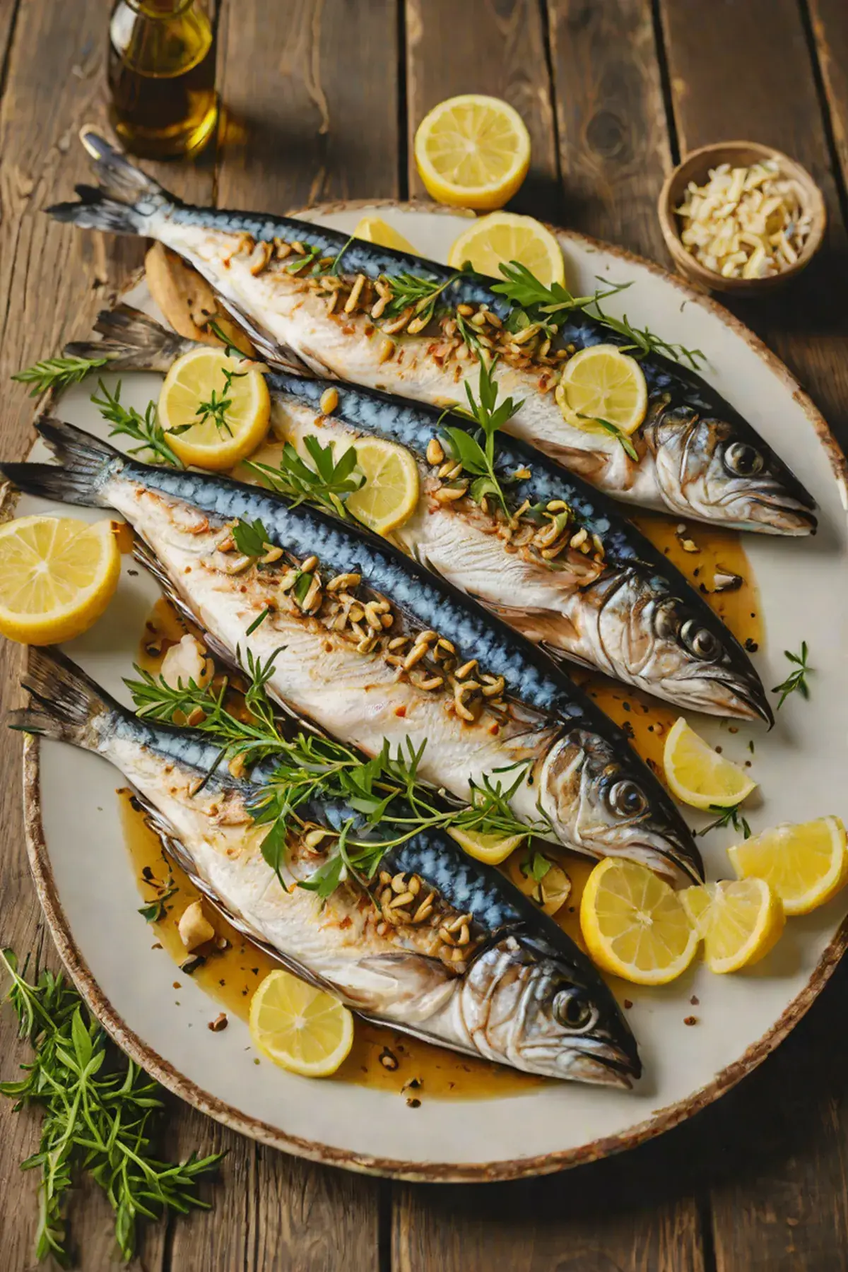 Grilled Mackerel with Garlic