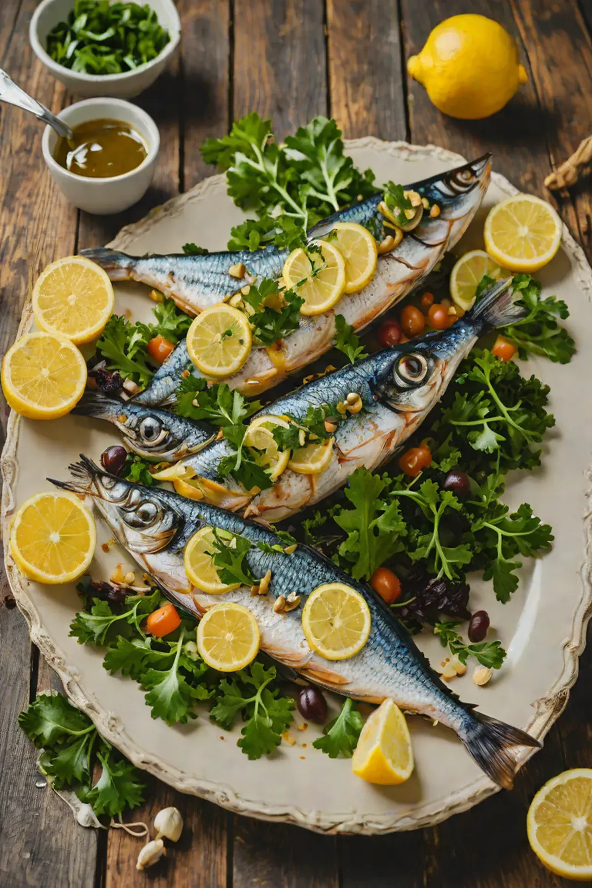 Grilled Mackerel with Kale