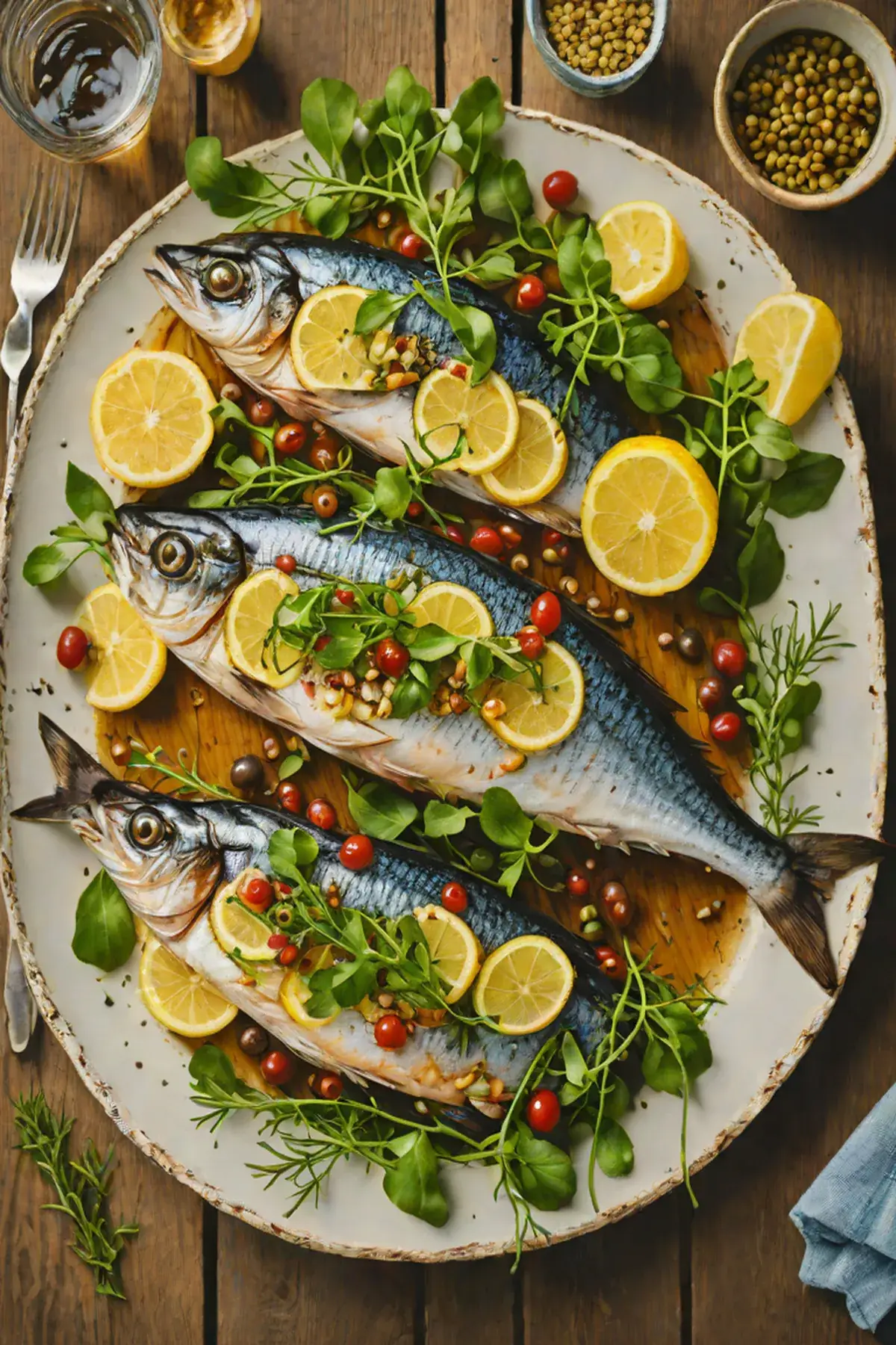 Grilled Mackerel with Rocket
