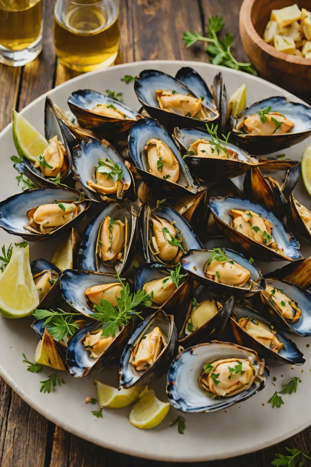 Grilled Mussels with Artichoke