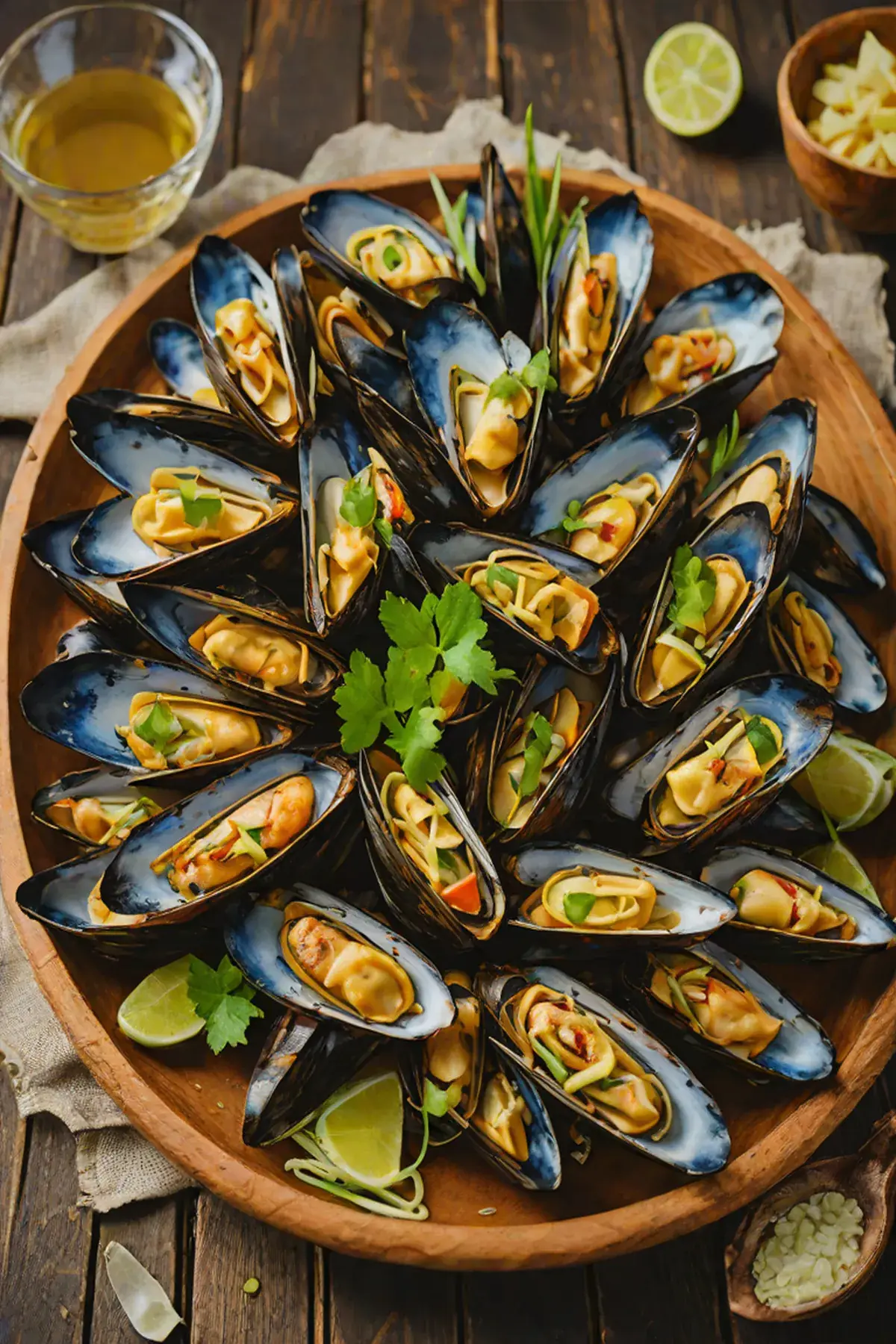 Grilled Mussels with Bamboo Shoot
