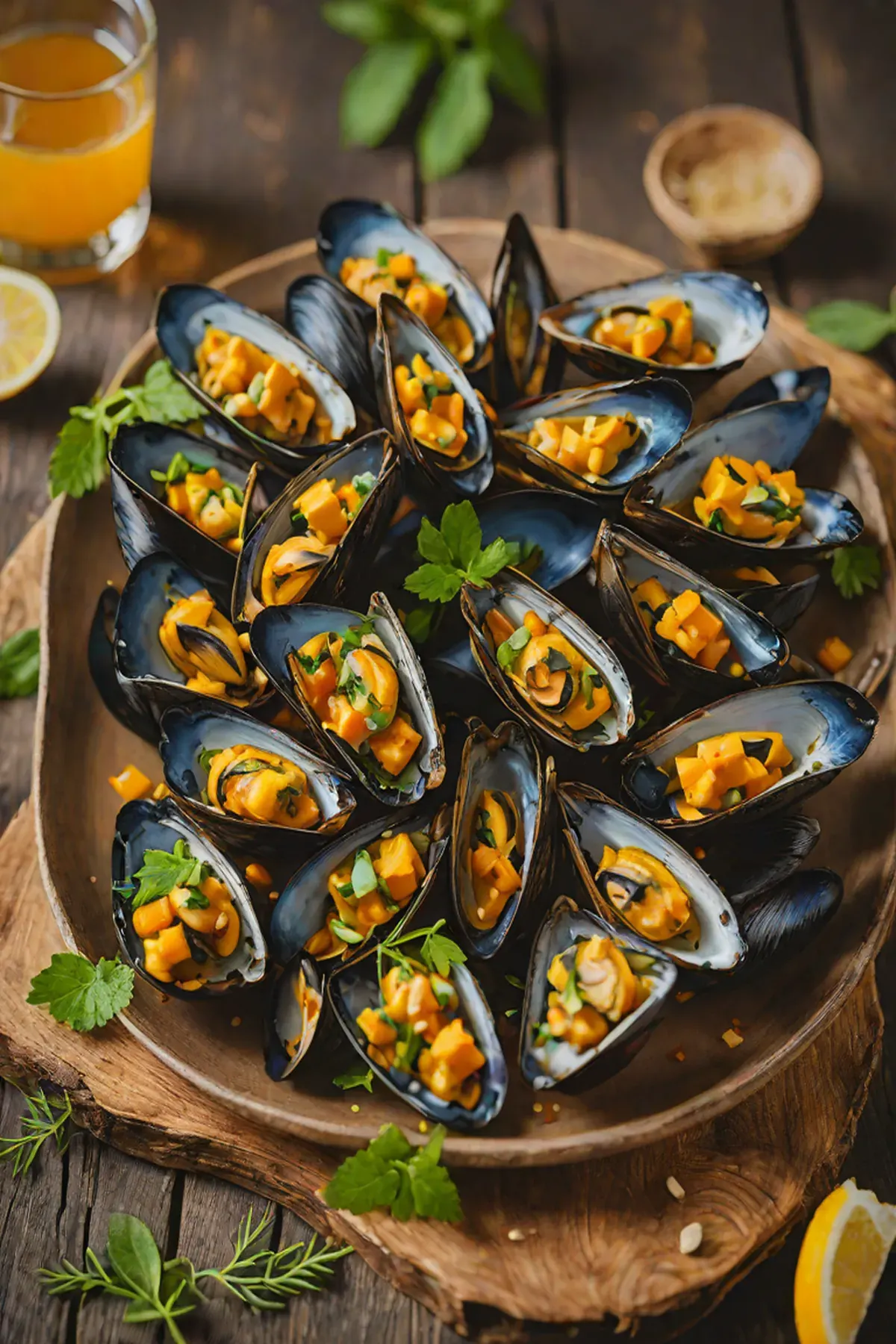 Grilled Mussels with Butternut Squash
