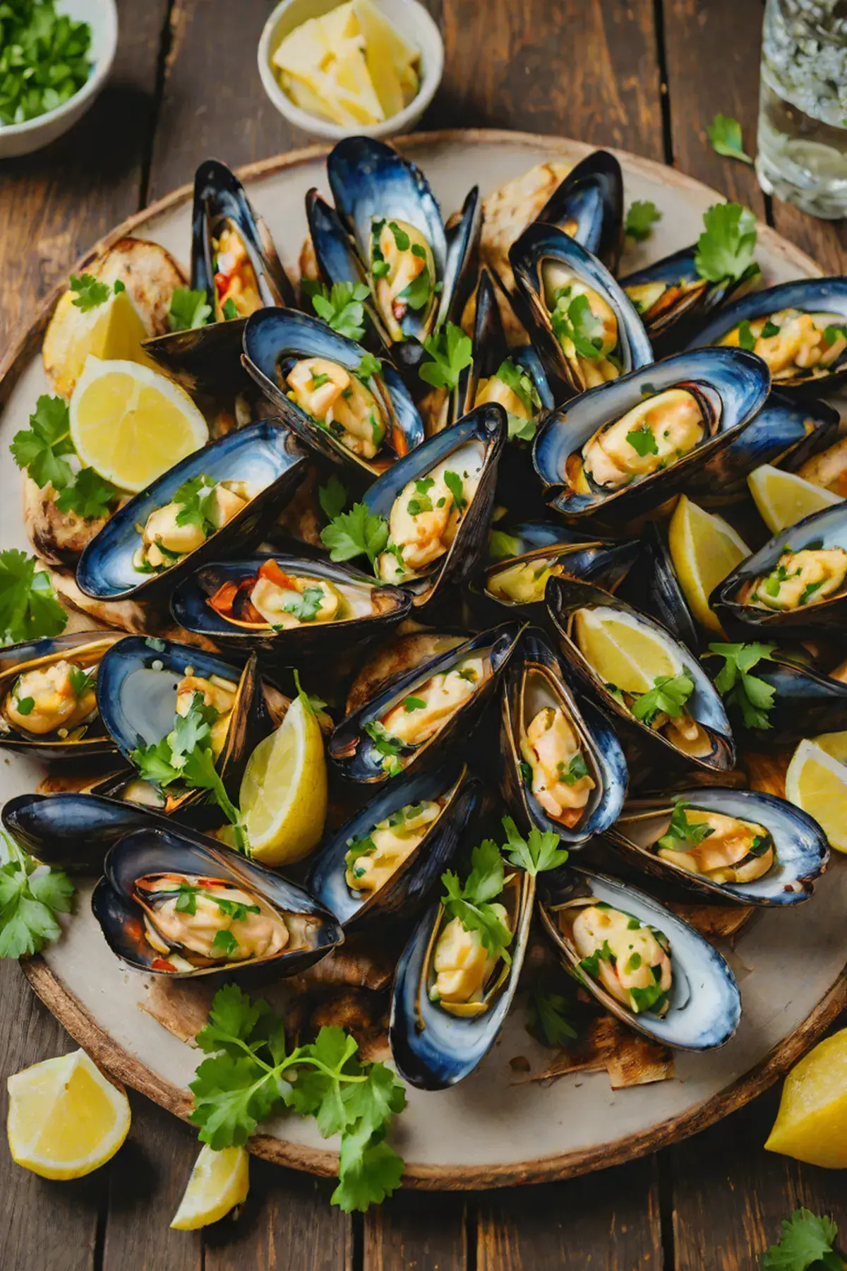 Grilled Mussels with Turnip and Garlic Butter