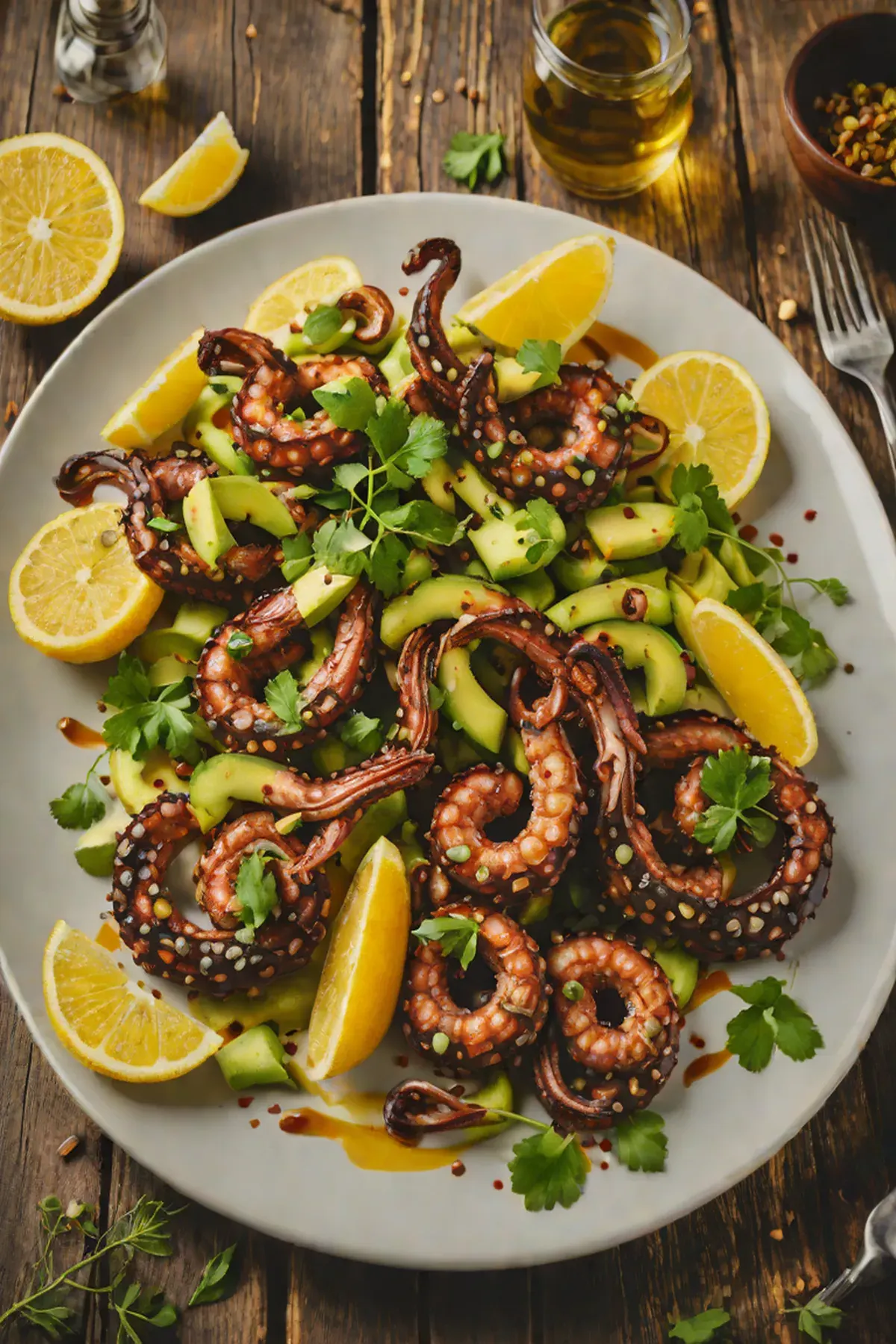 Grilled Octopus with Avocado