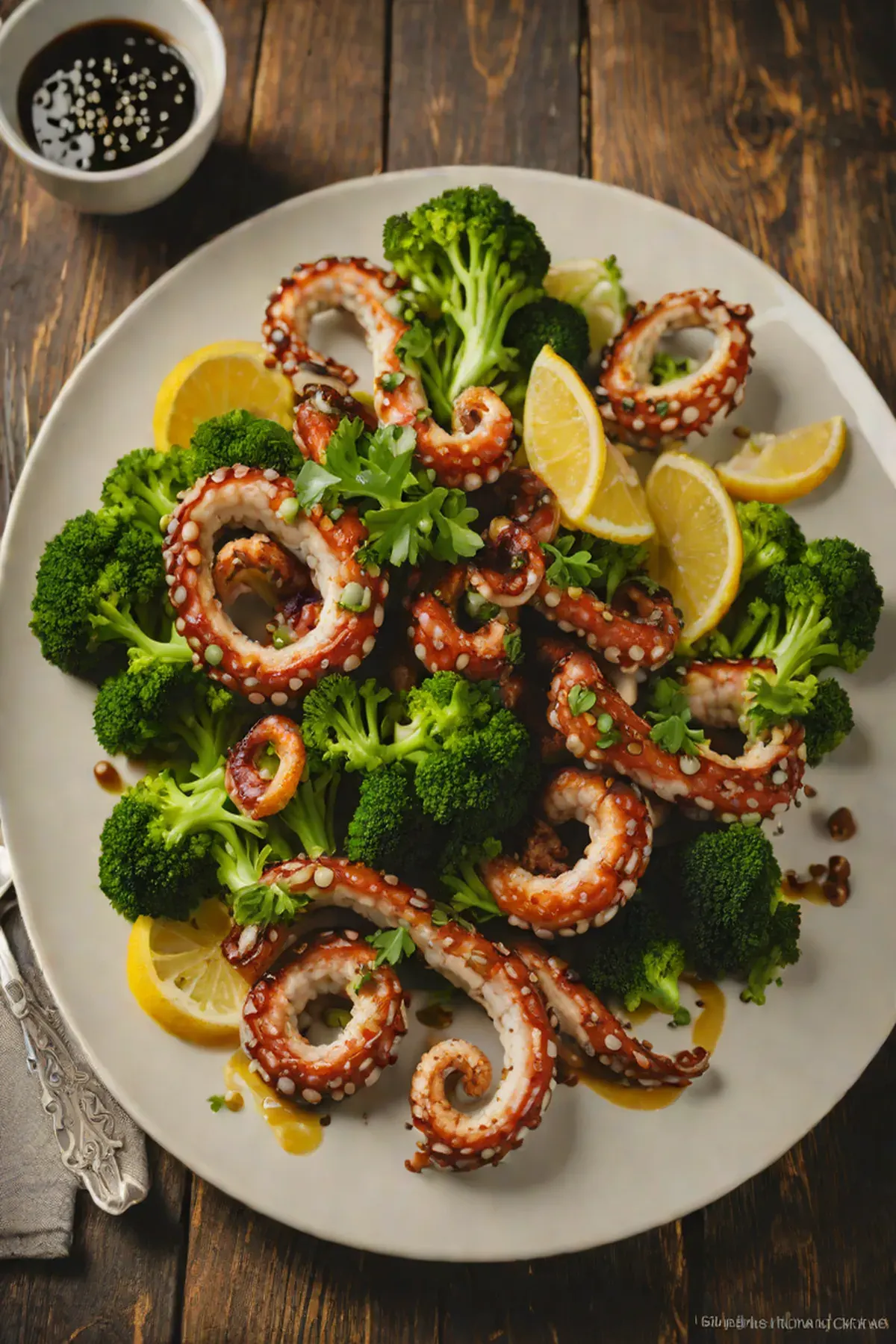Grilled Octopus with Broccoli
