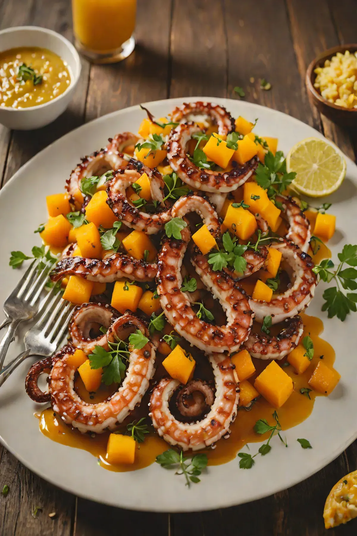 Grilled Octopus with Butternut Squash