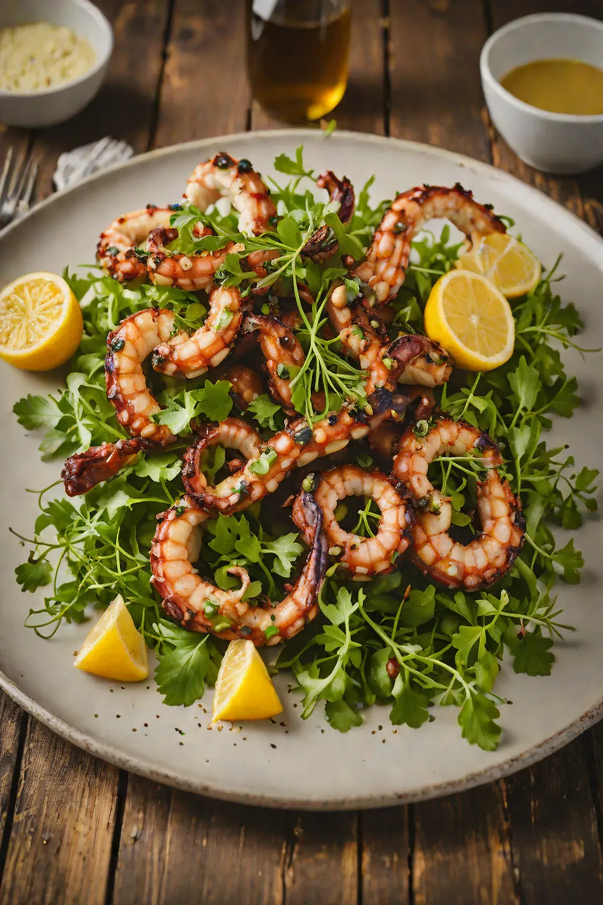 Grilled Octopus with Rocket