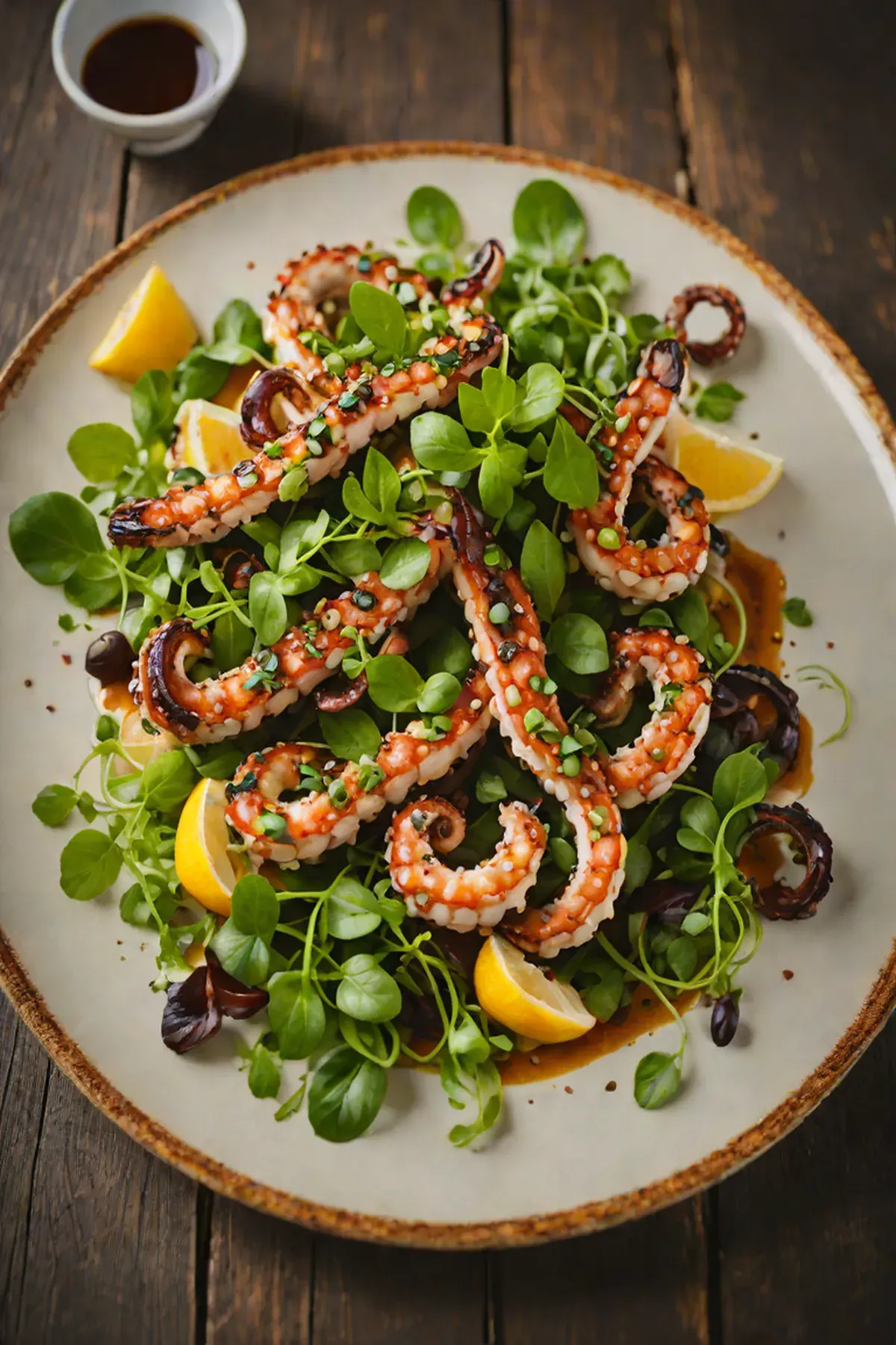 Grilled Octopus with Watercress