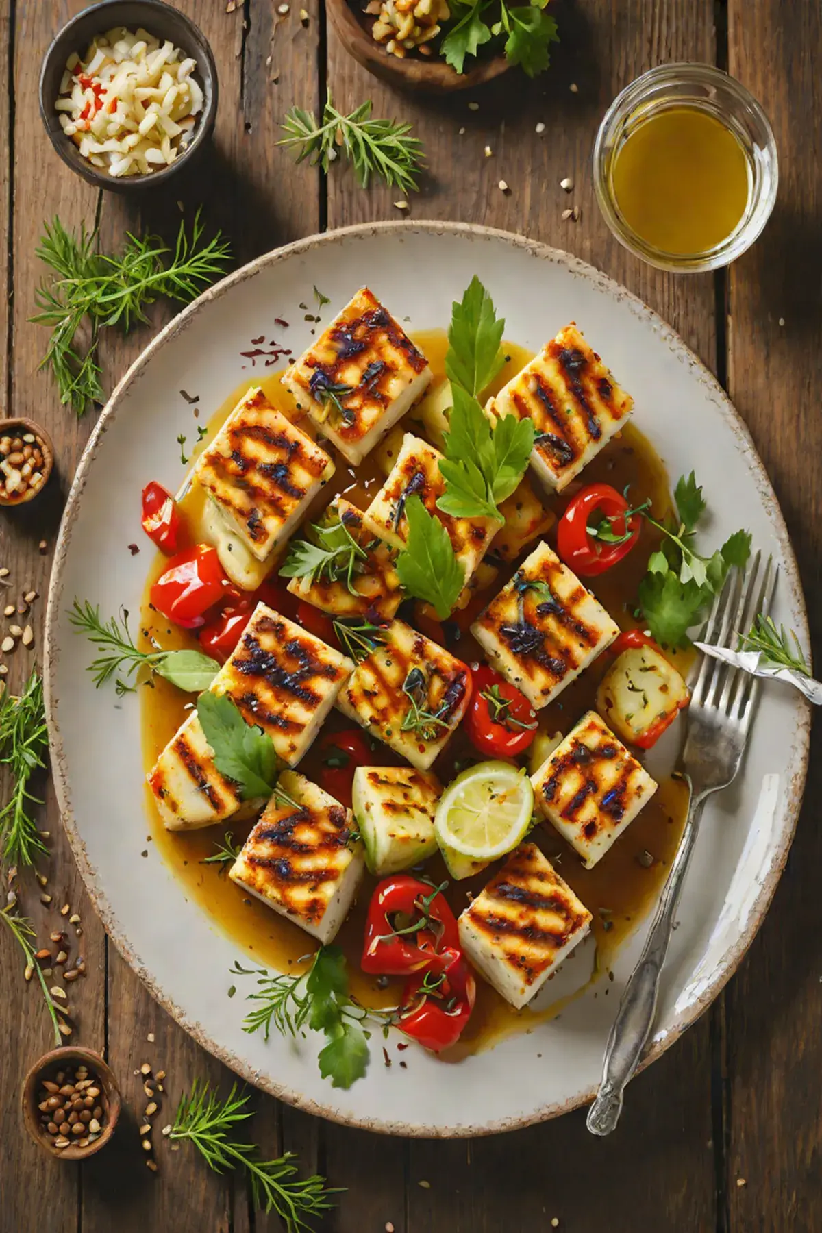 Grilled Paneer with Fennel