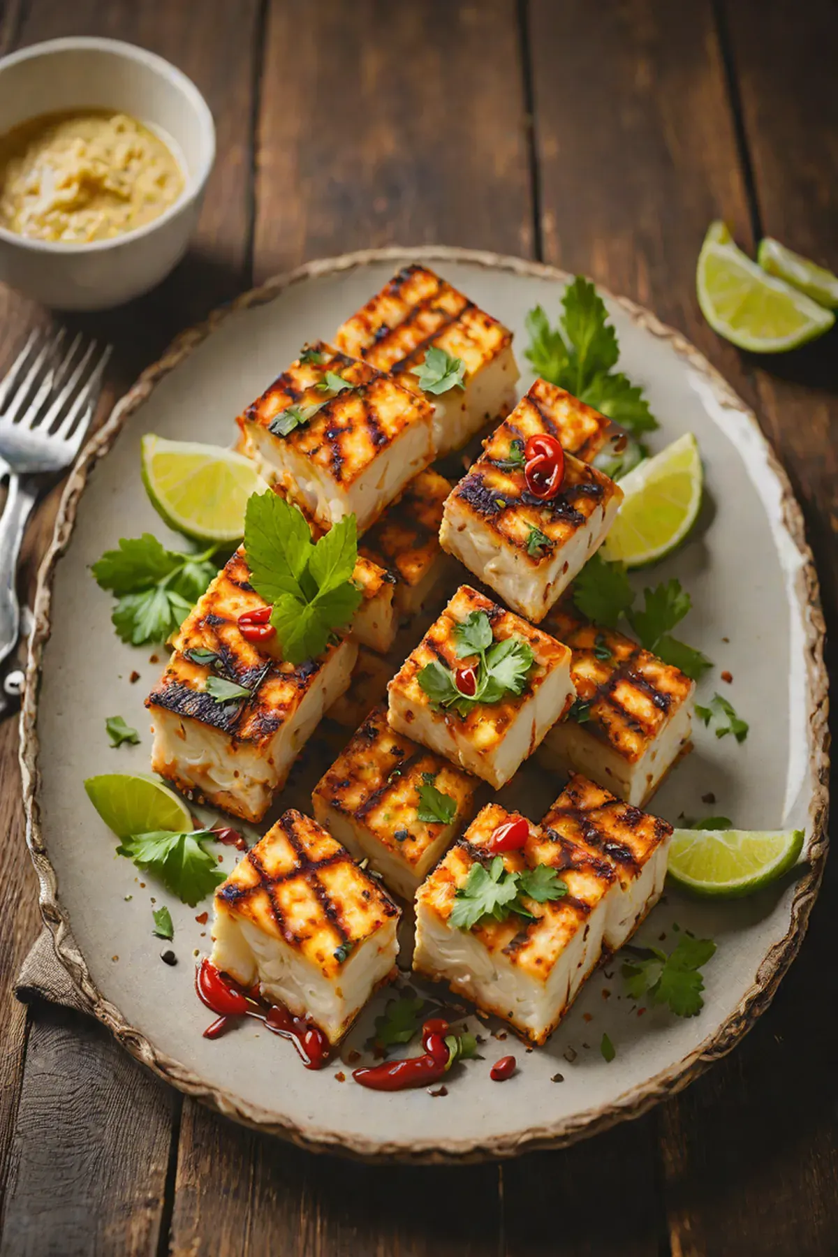 Grilled Paneer with Ginger