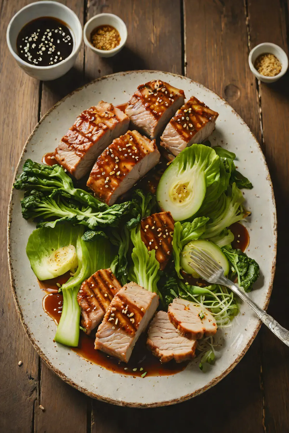 Grilled Pork with Pak Choi