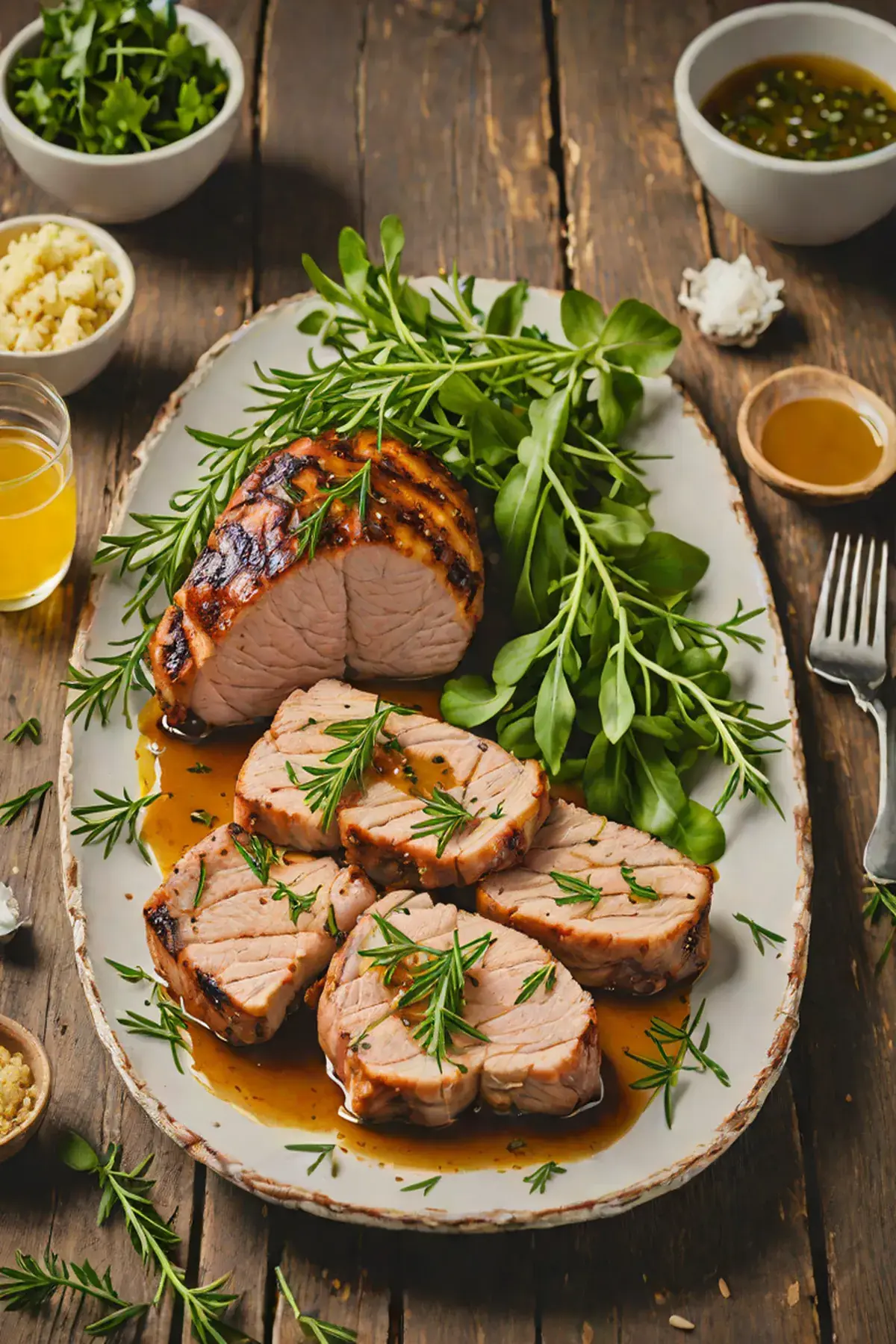 Grilled Pork with Rocket