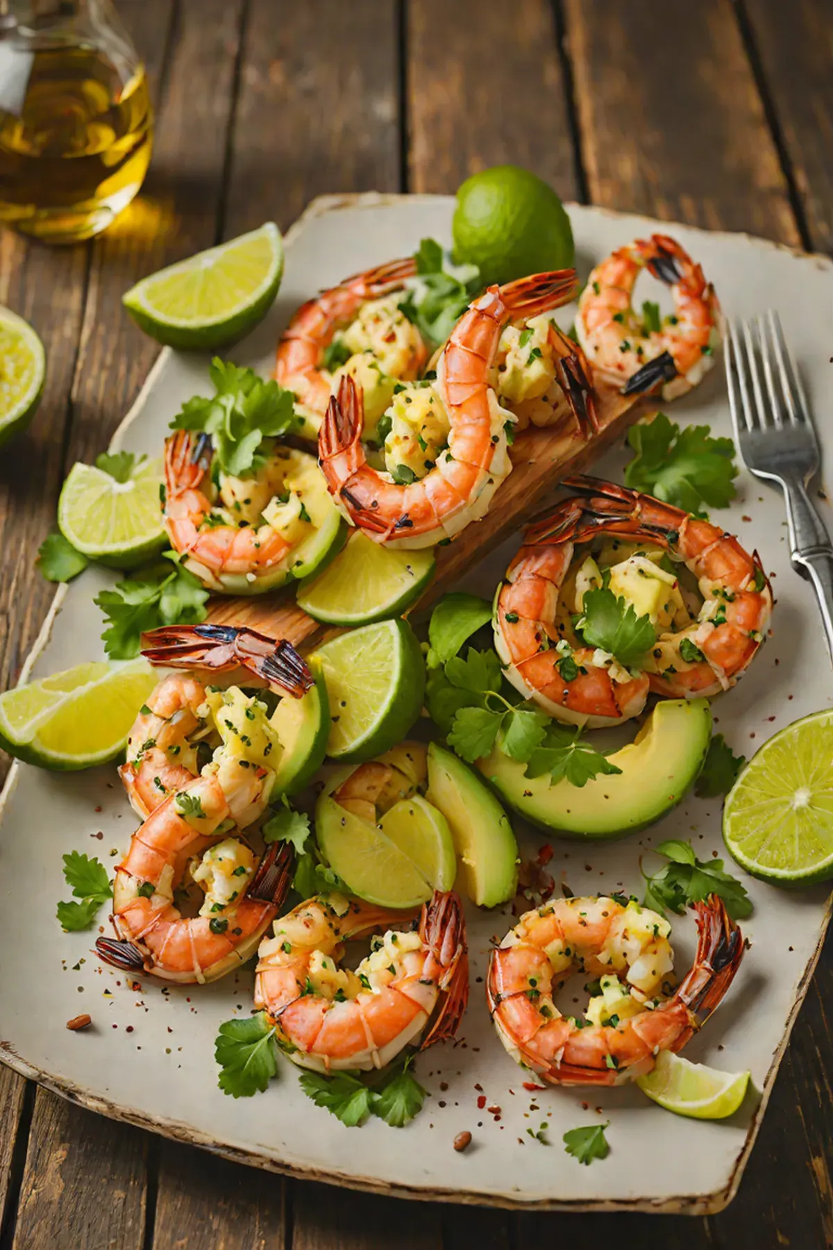 Grilled Prawns with Avocado