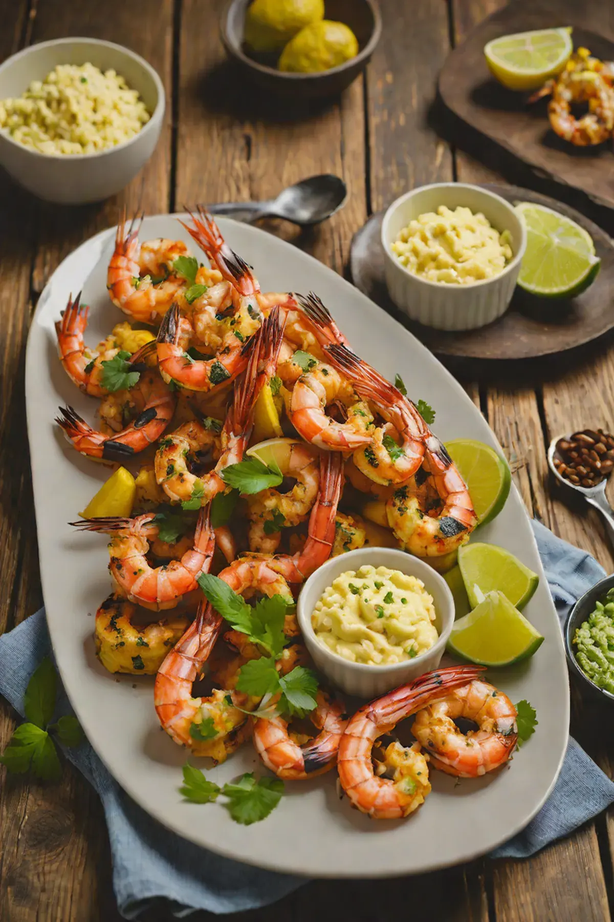 Grilled Prawns with Plantain