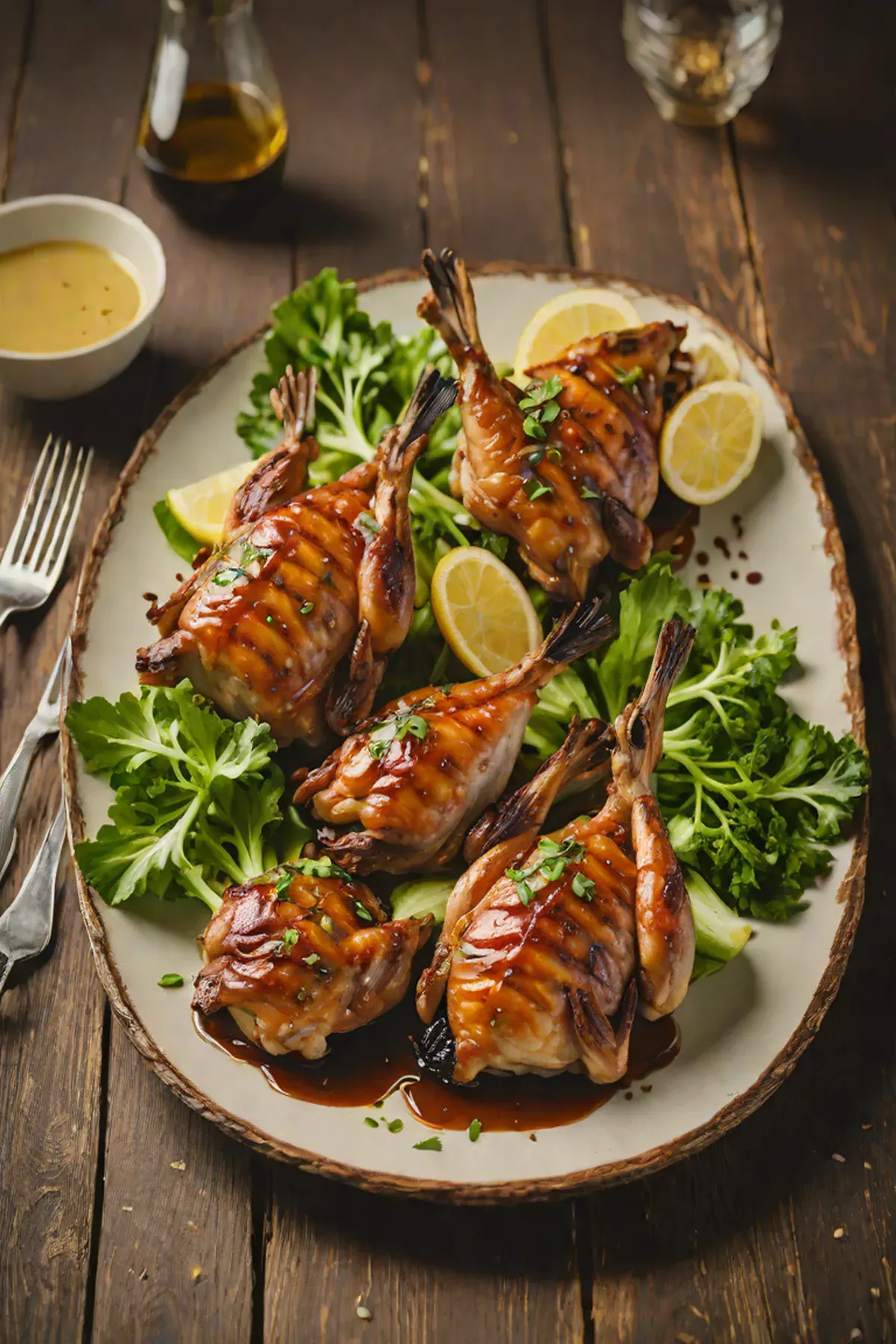 Grilled Quail with Pak Choi