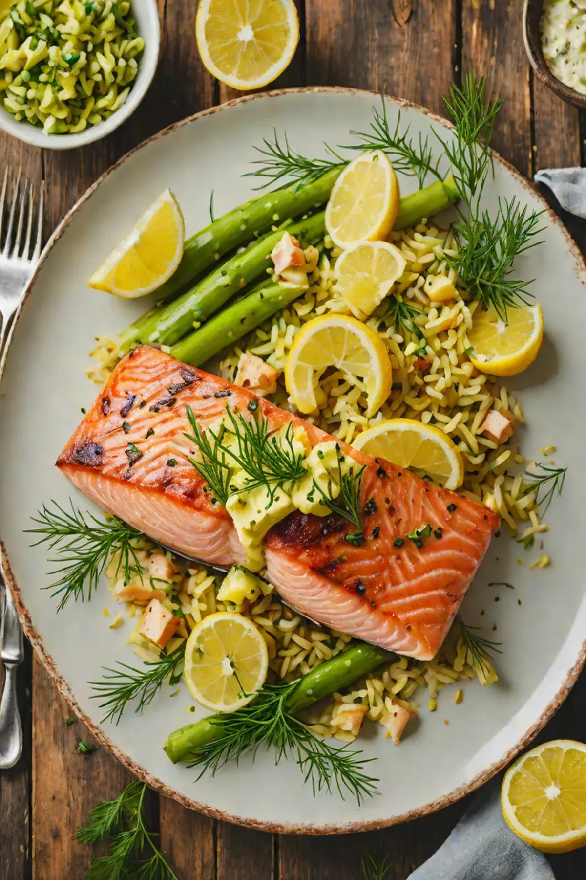 Grilled Salmon with Leek and Citrus Butter