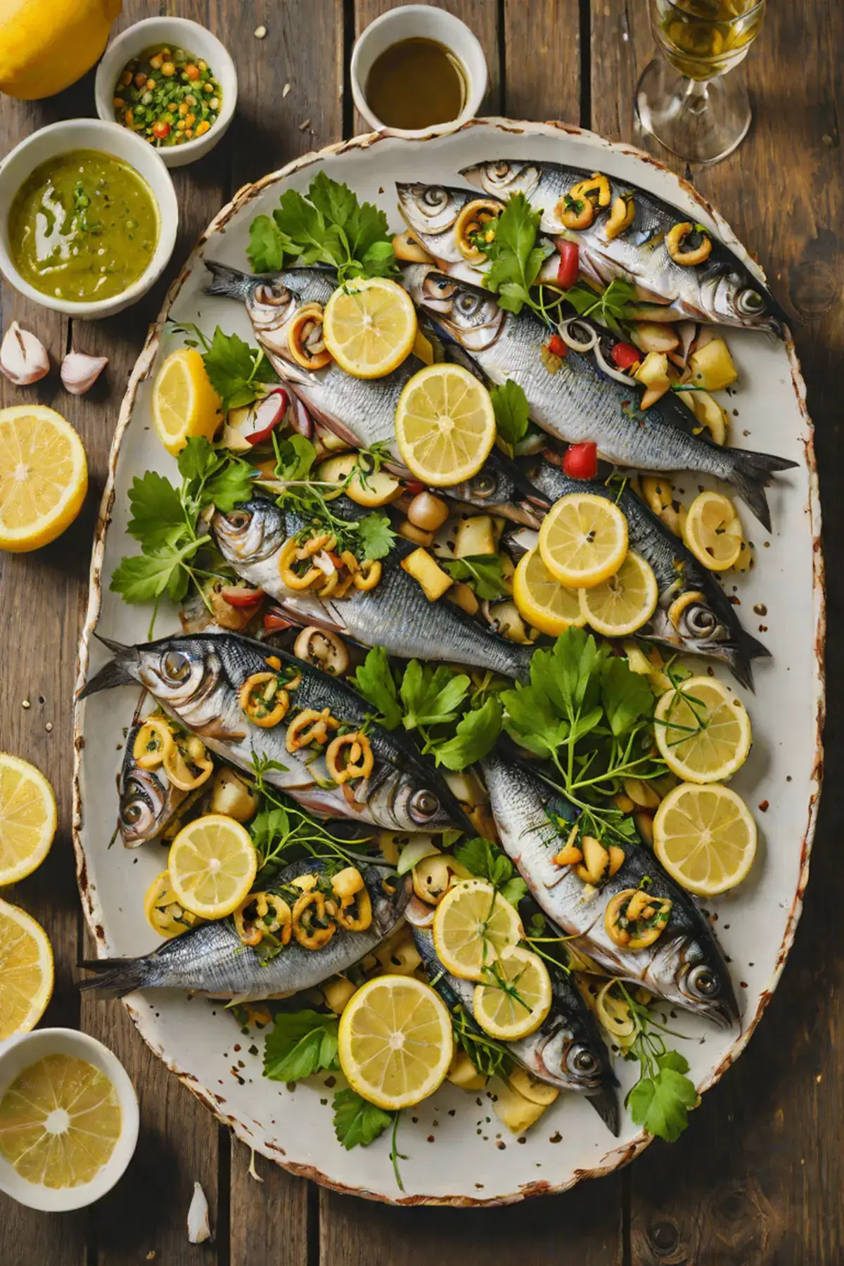 Grilled Sardines with Turnip and Herb Butter