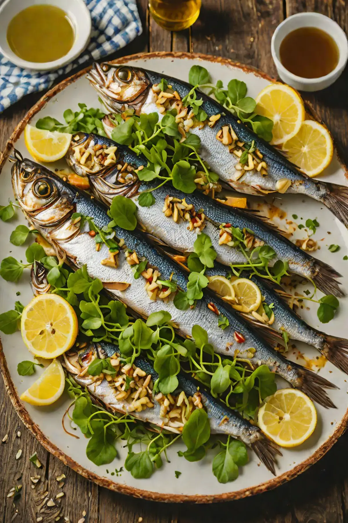 Grilled Sardines with Watercress
