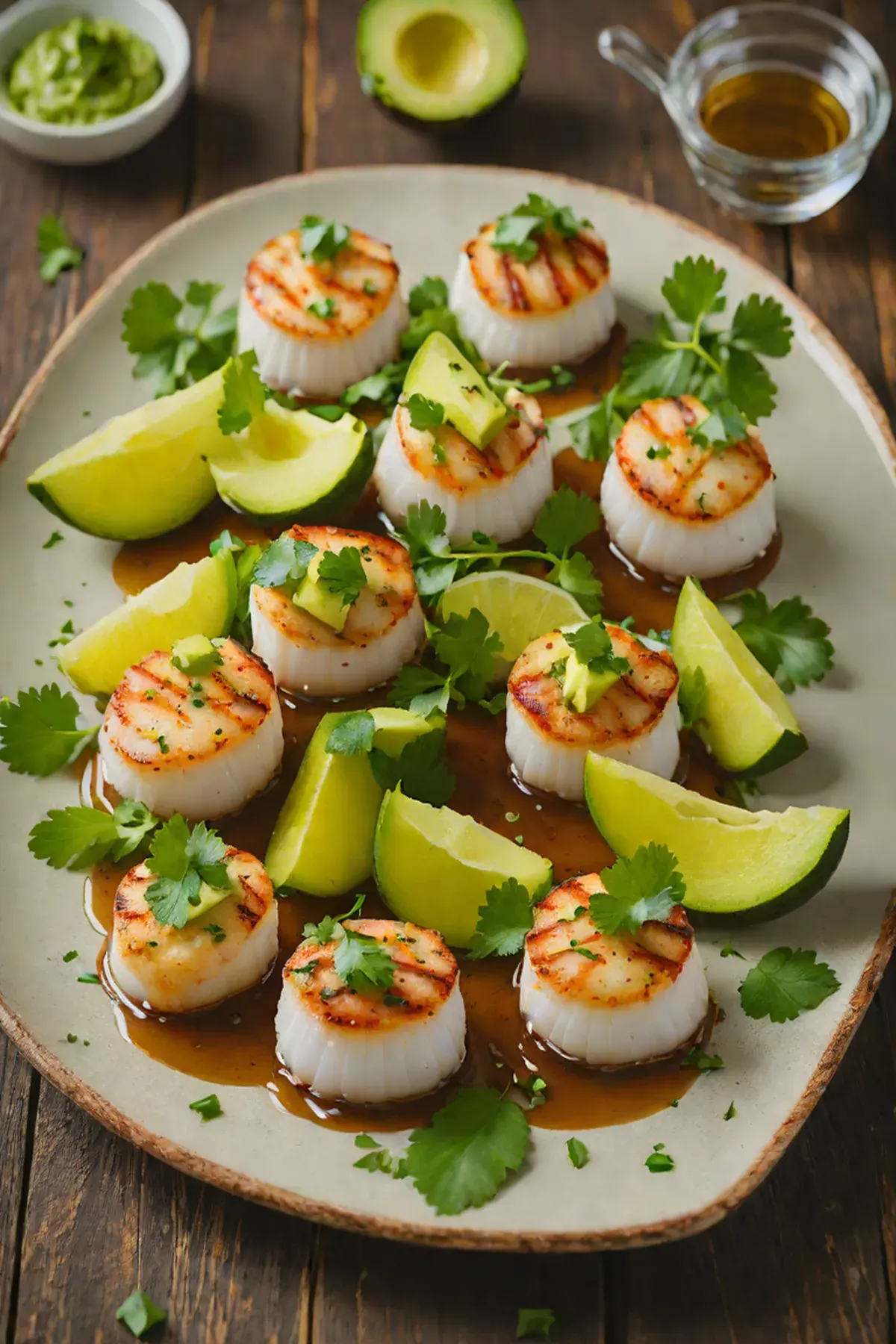 Grilled Scallops with Avocado
