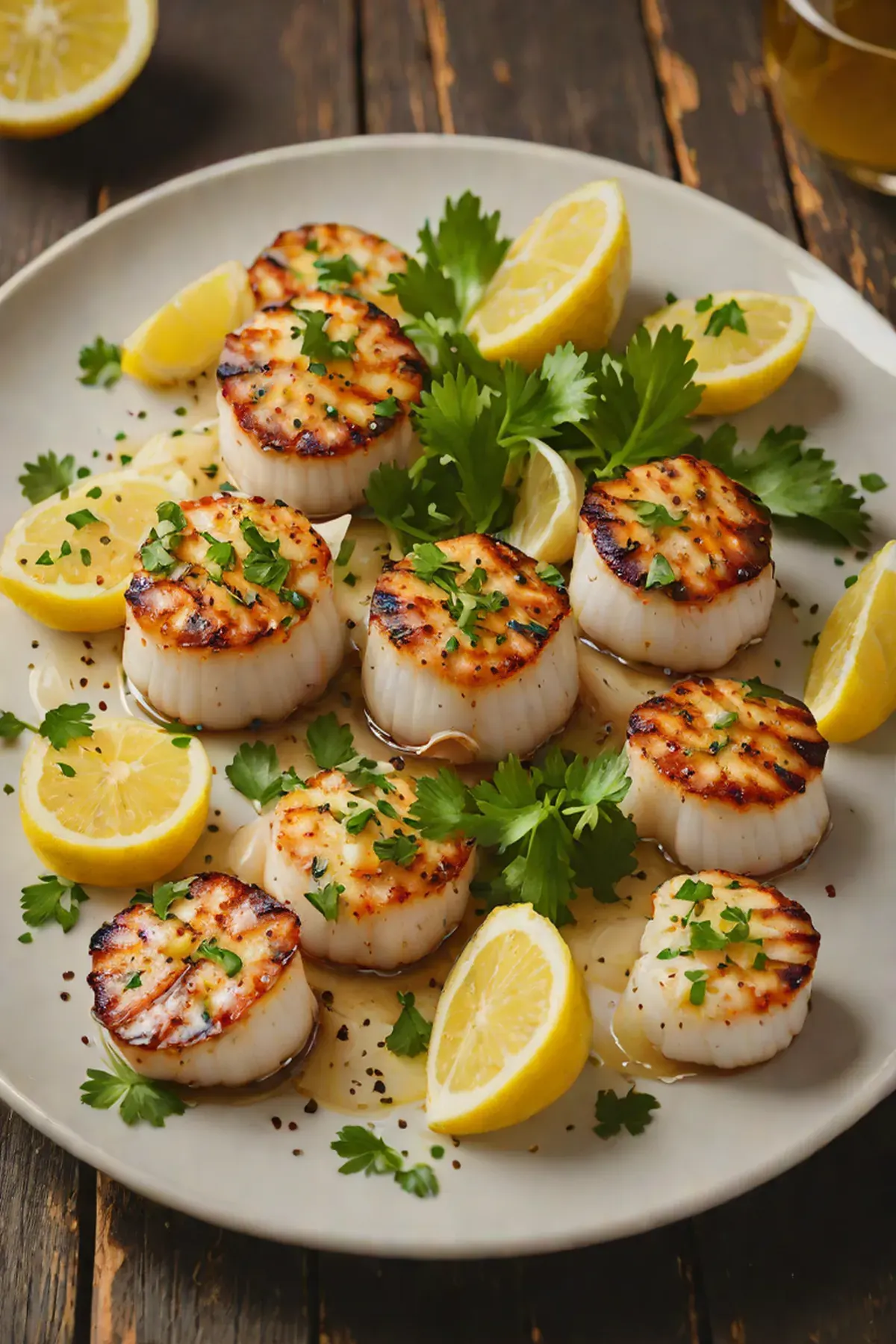 Grilled Scallops with Garlic