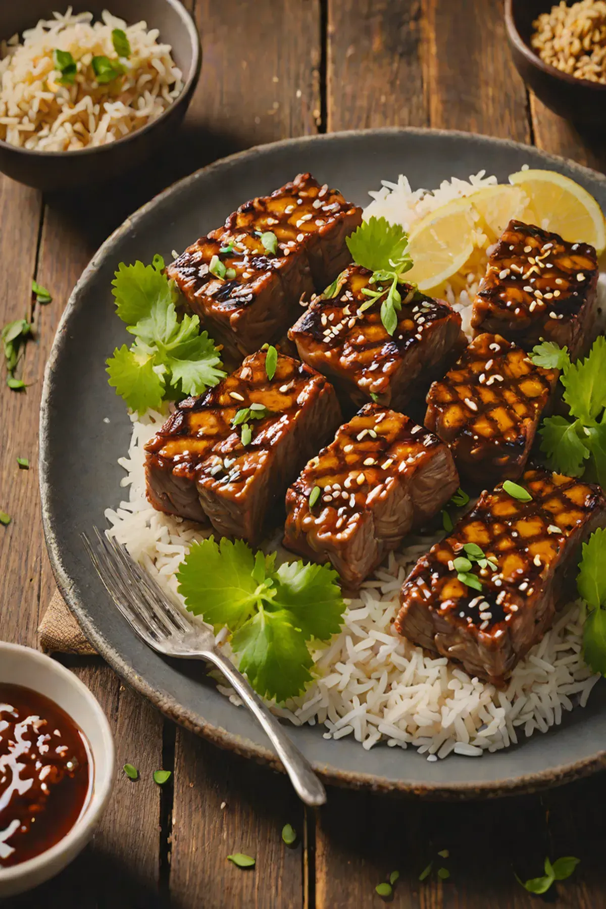 Grilled Seitan with Ginger