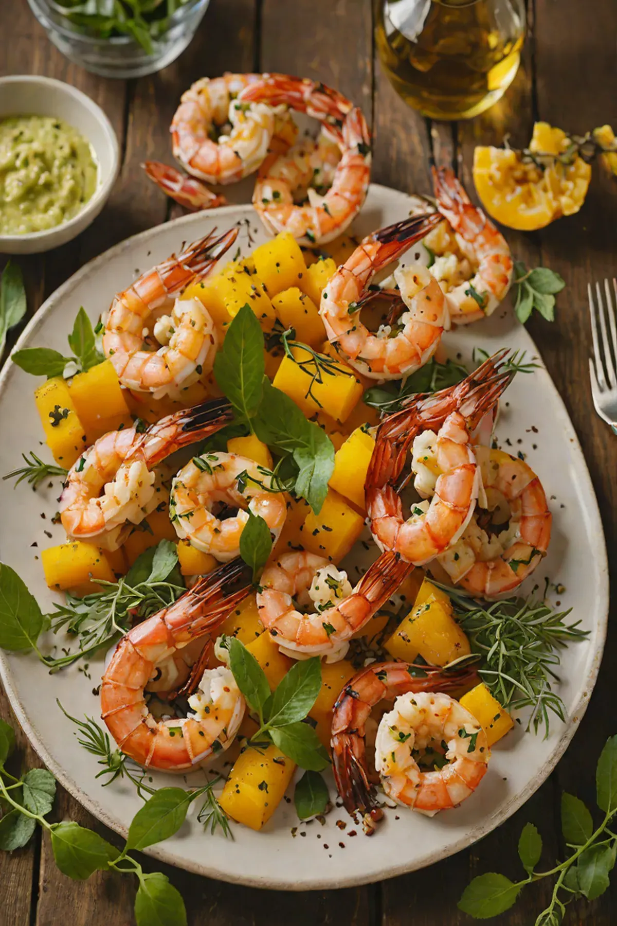 Grilled Shrimp with Butternut Squash