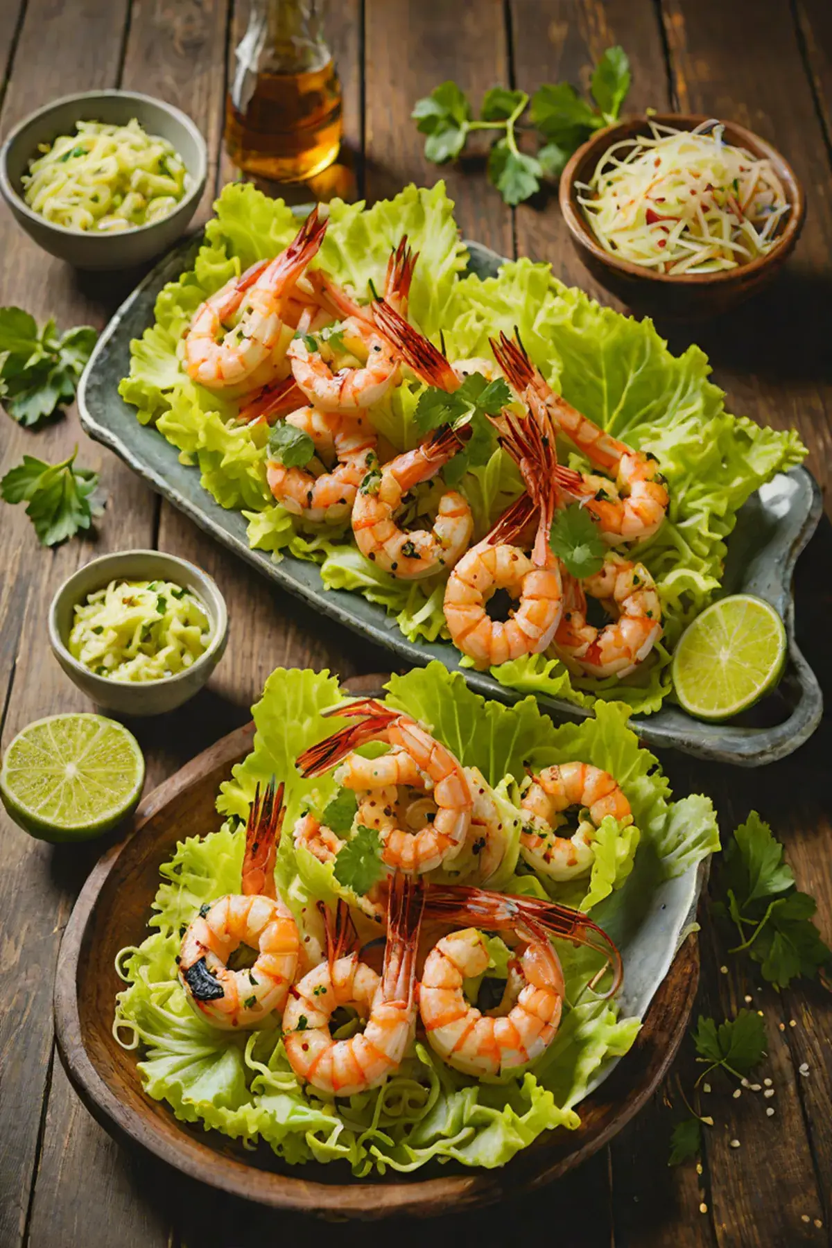 Grilled Shrimp with Cabbage
