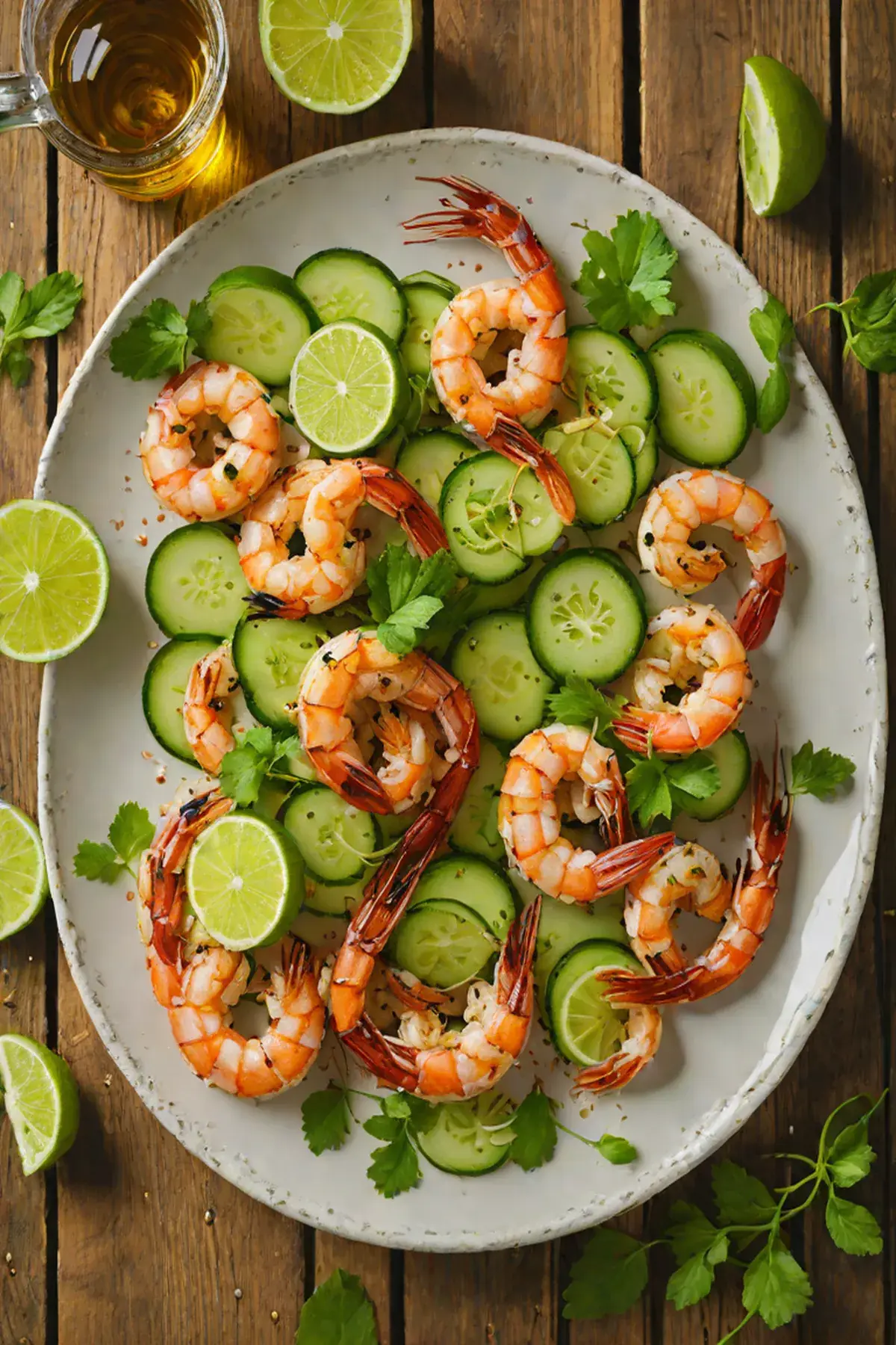 Grilled Shrimp with Cucumber