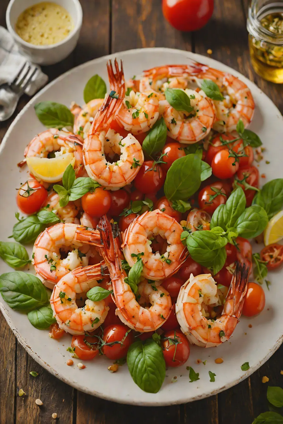 Grilled Shrimp with Tomato and Garlic Butter