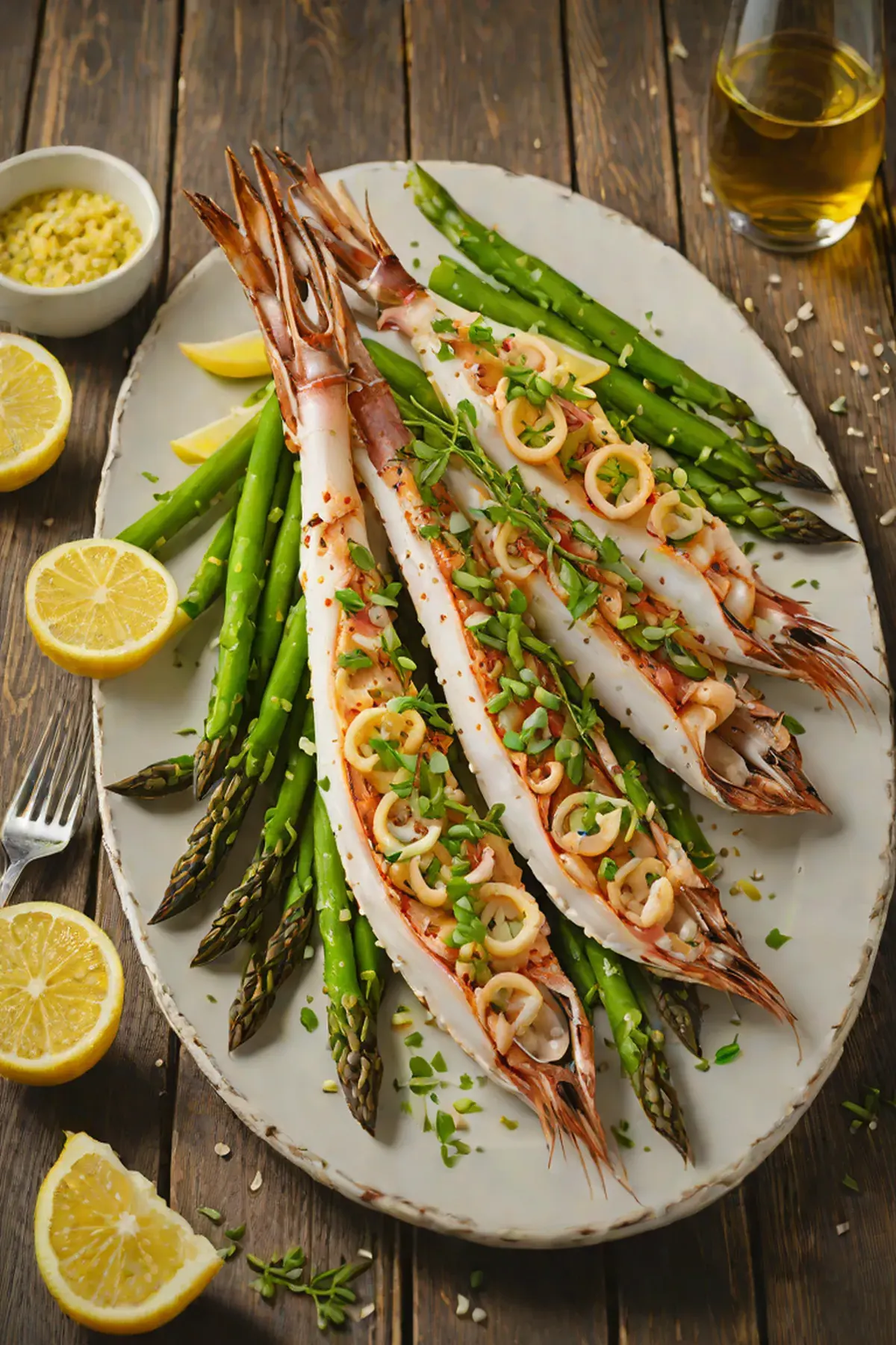 Grilled Squid with Asparagus