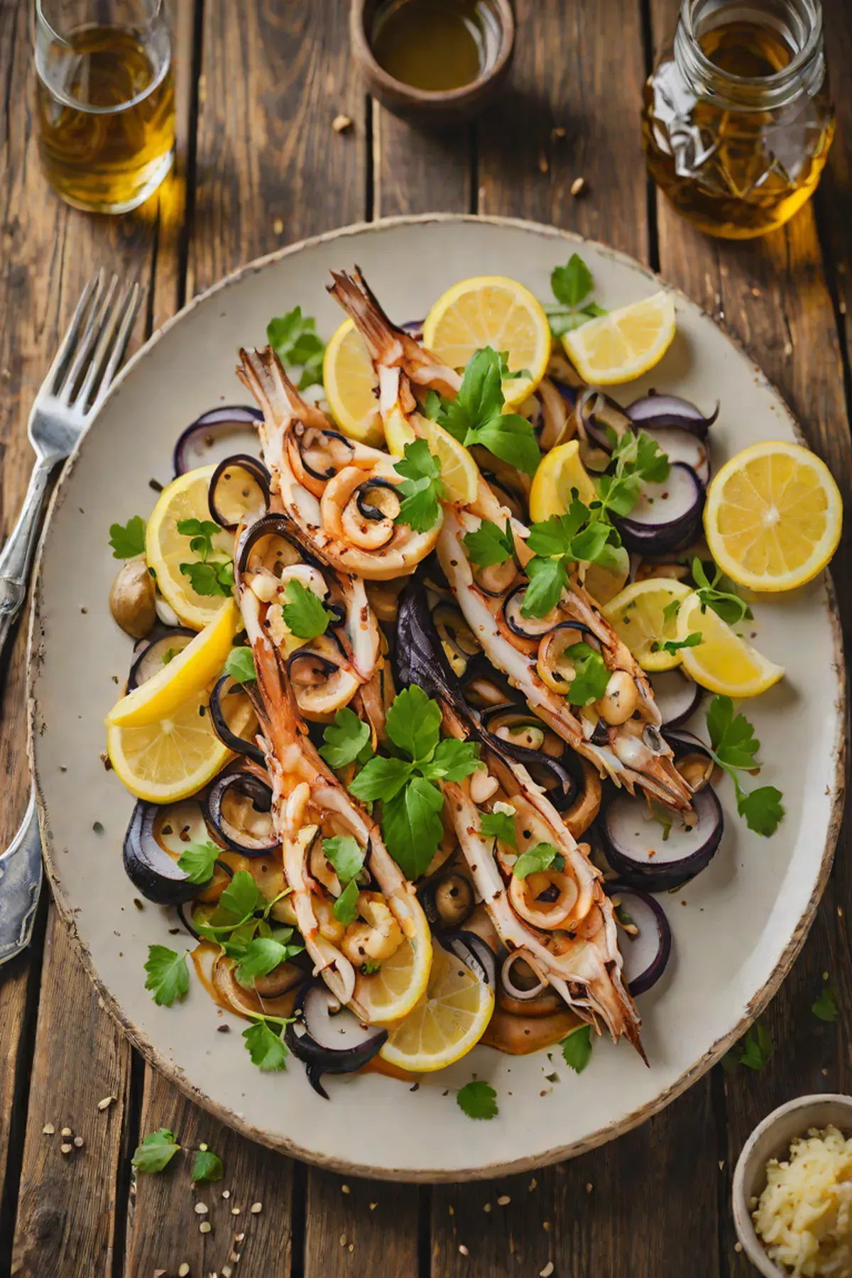Grilled Squid with Aubergine