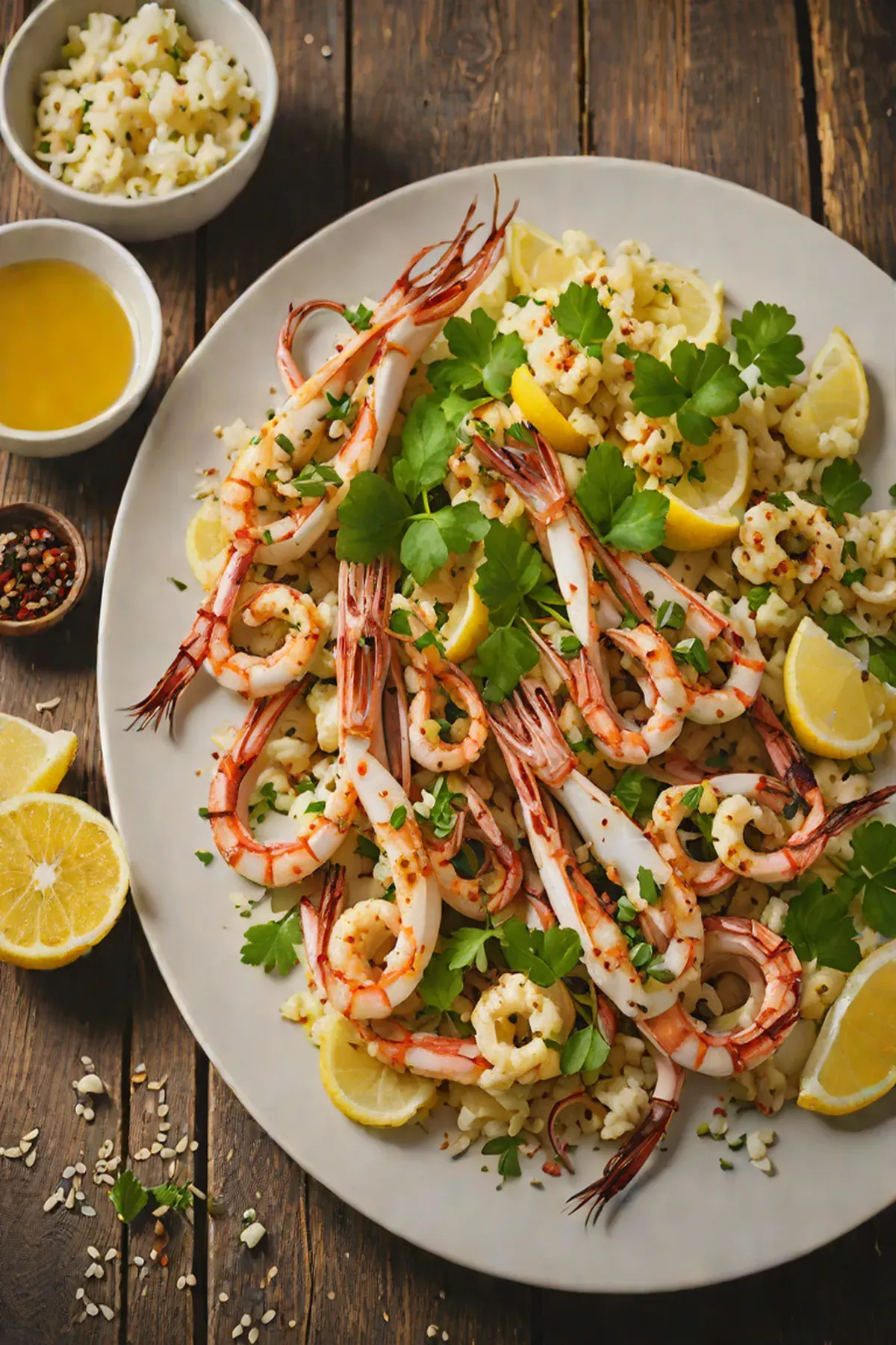 Grilled Squid with Cauliflower