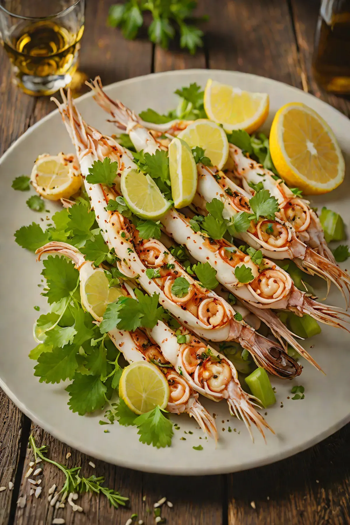 Grilled Squid with Celery