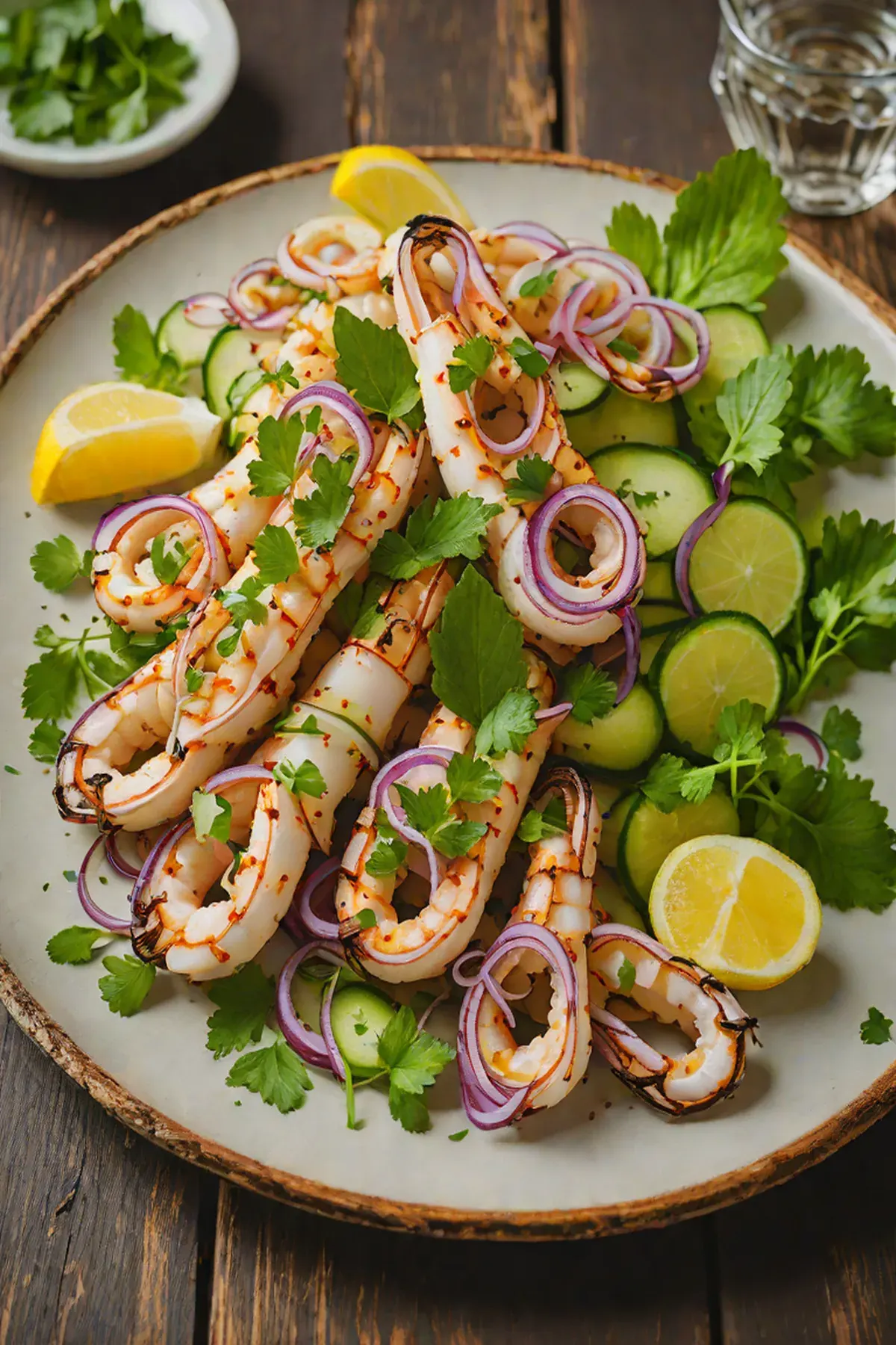 Grilled Squid with Cucumber
