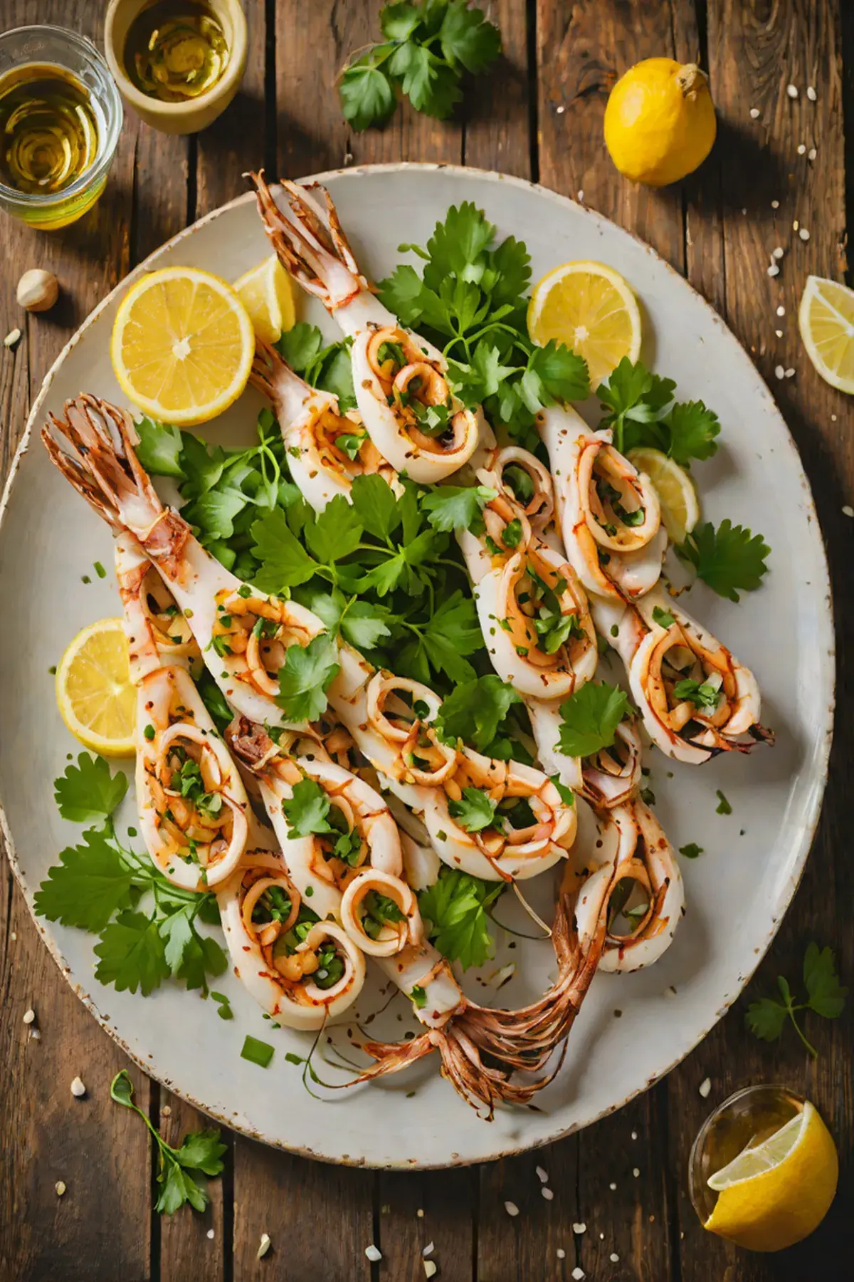 Grilled Squid with Garlic